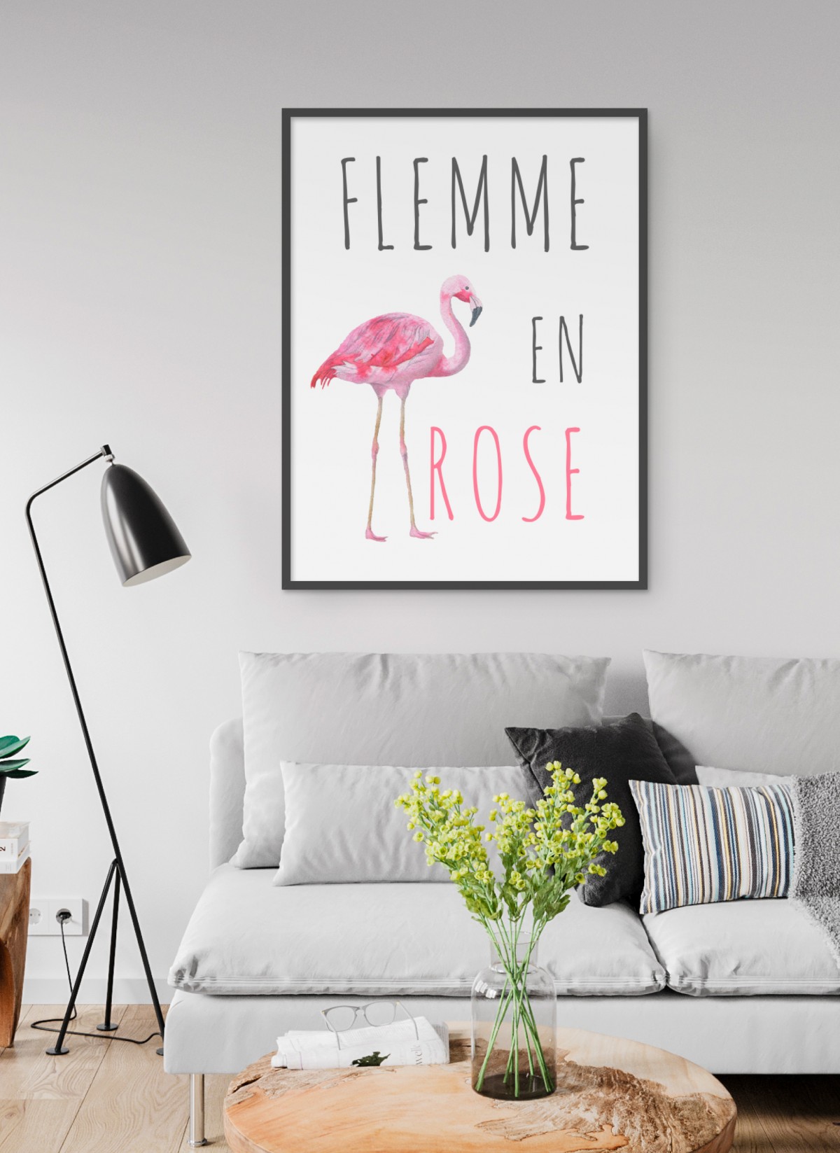 Affiche Flemme en rose