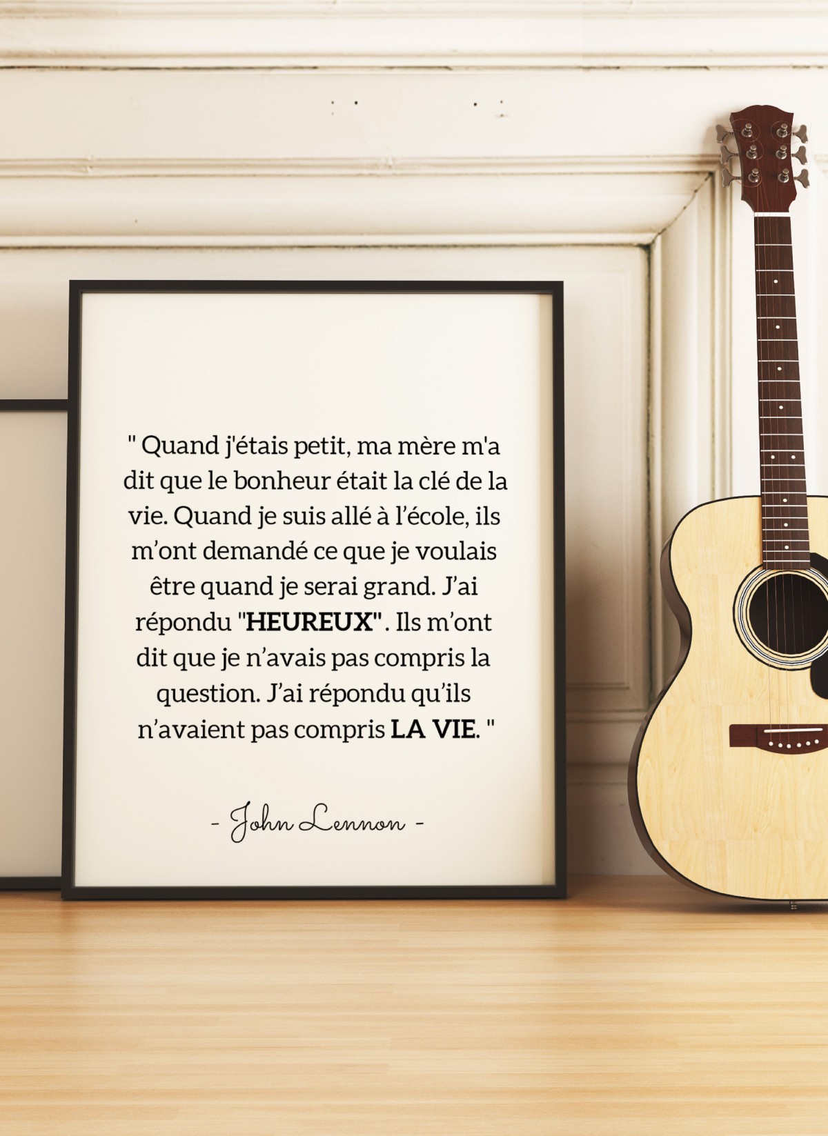 Affiche J.Lennon : "Ils n'avaient pas compris la vie"
