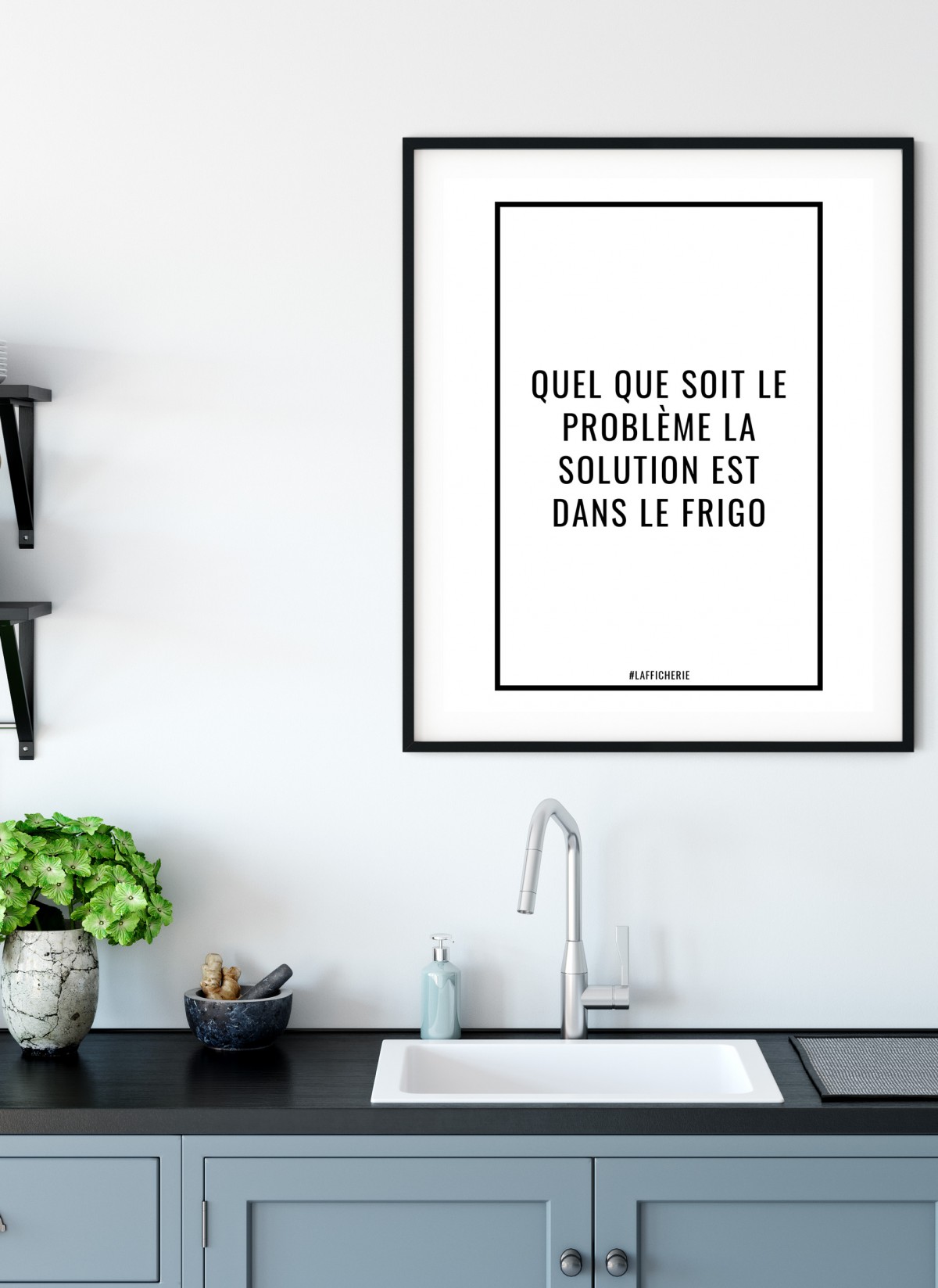 Affiche La solution est dans le frigo
