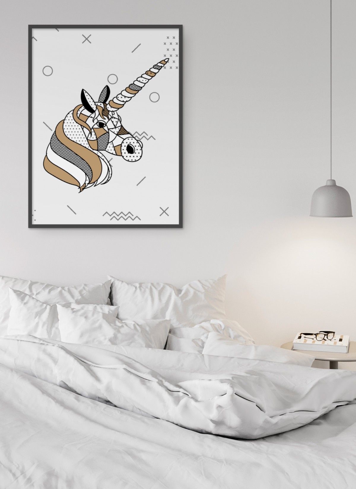 Affiche Licorne scandinave