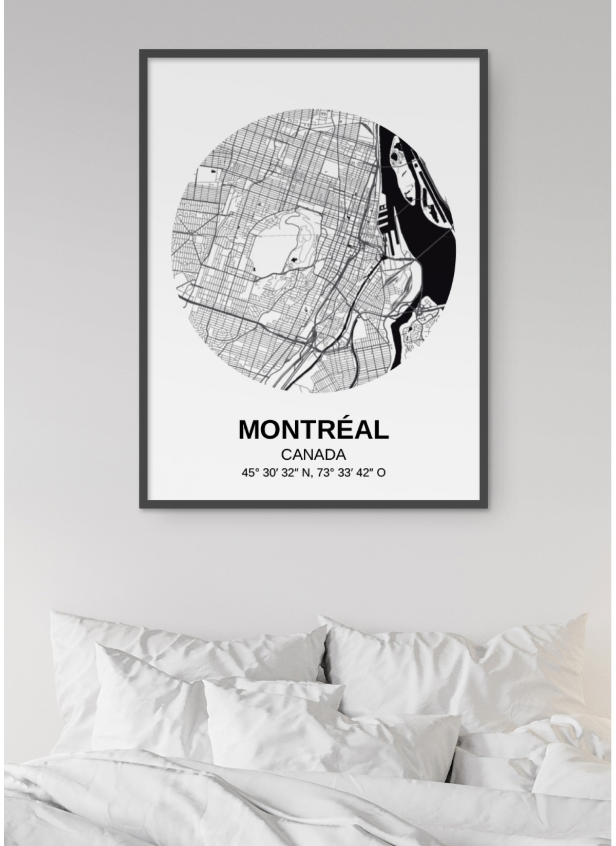 Affiche Carte Montréal