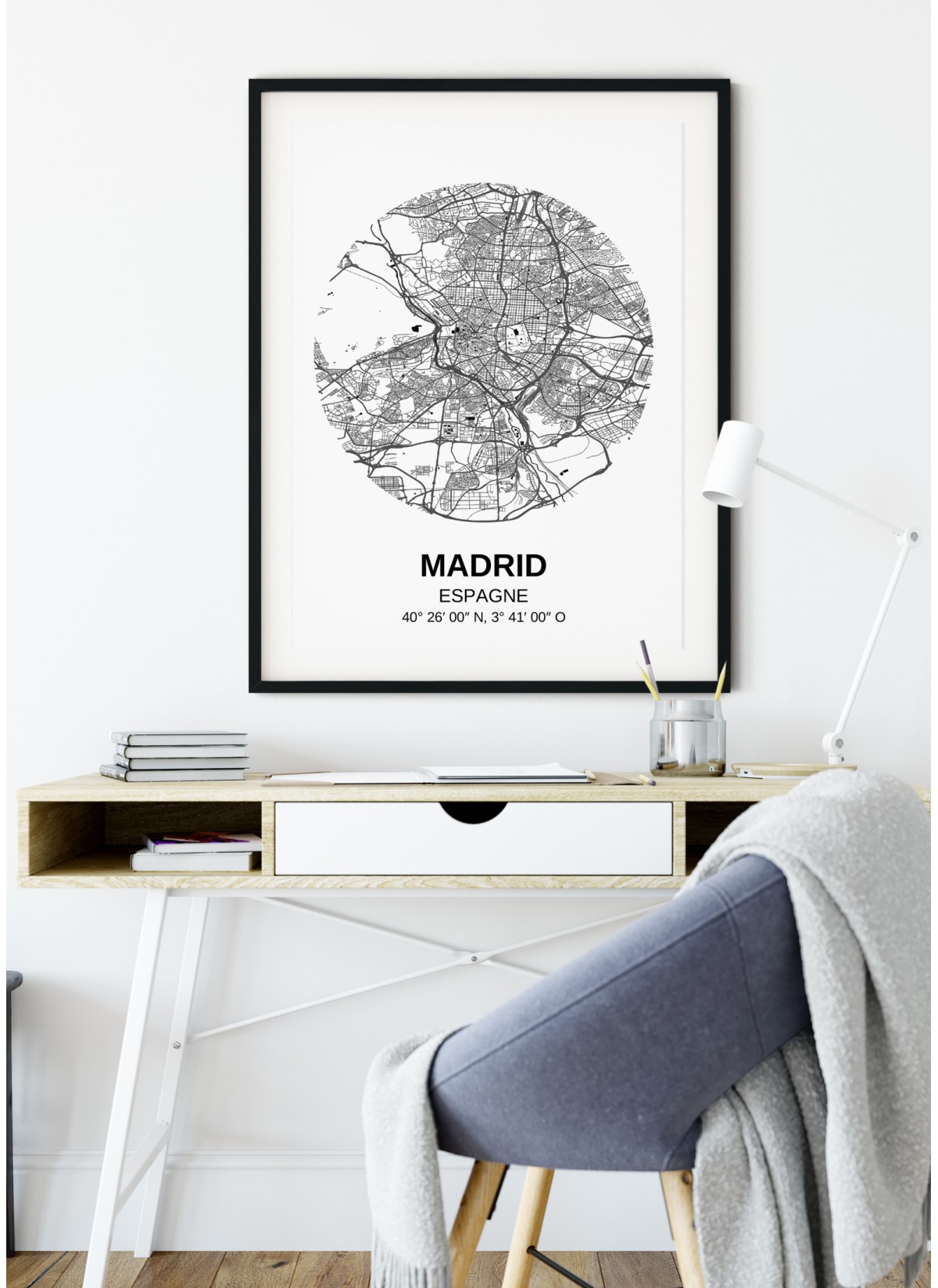 Poster Carte Madrid