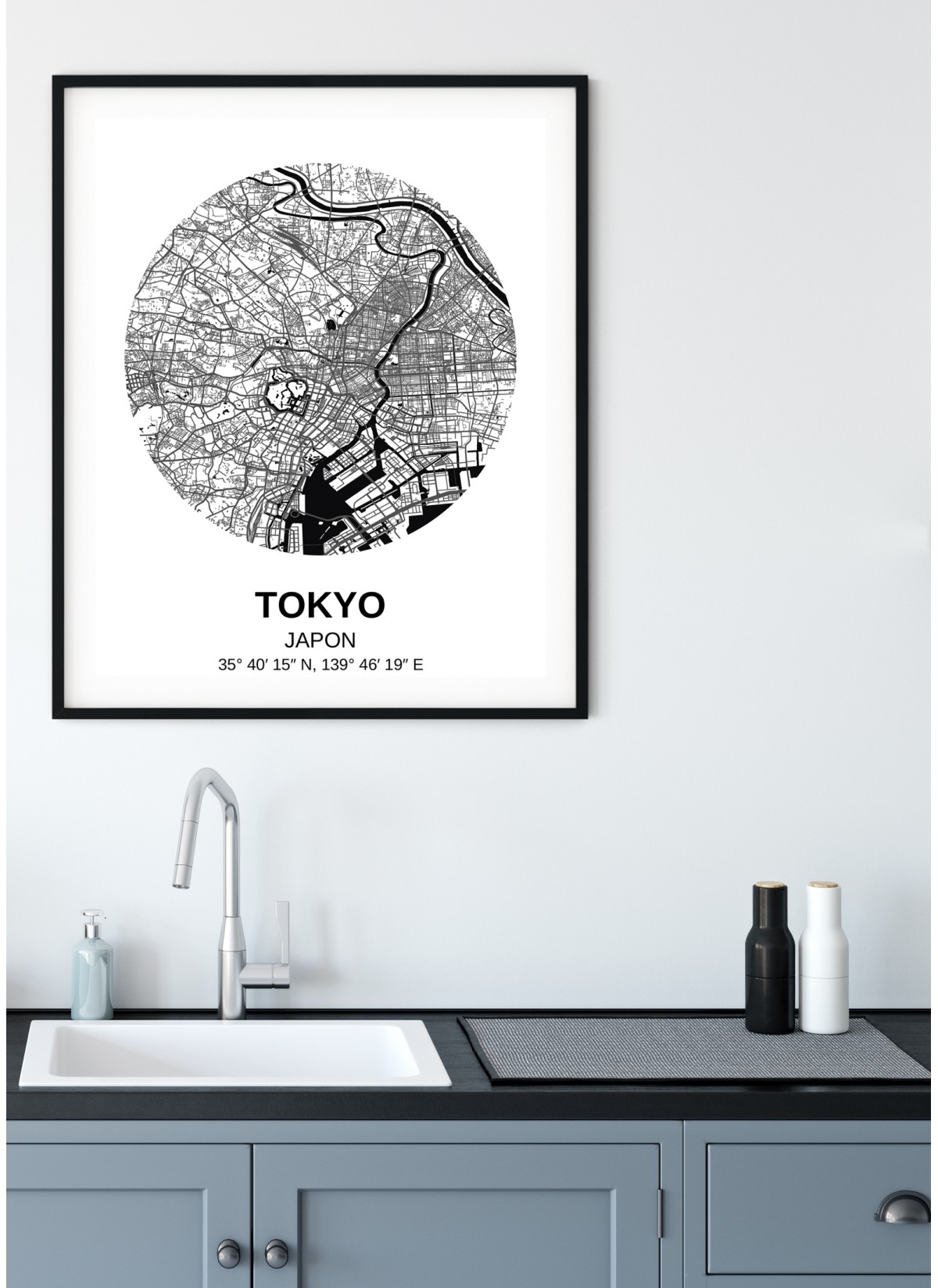 Affiche Carte Tokyo