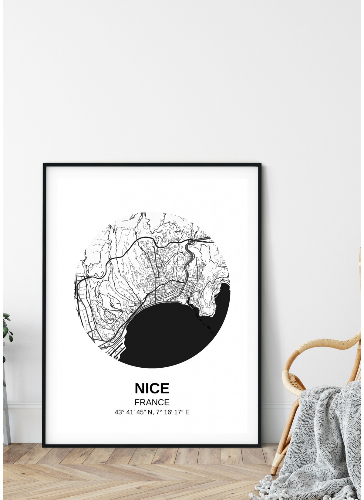 Affiche Carte Nice