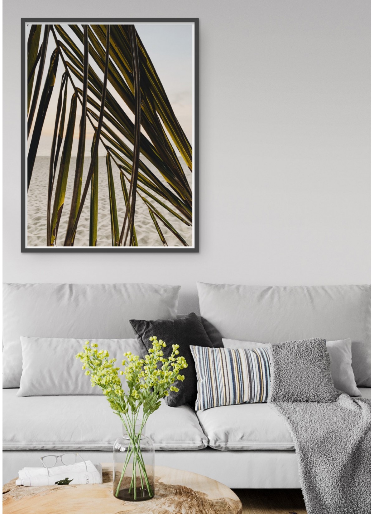 Affiche Nature Feuille palmier plage