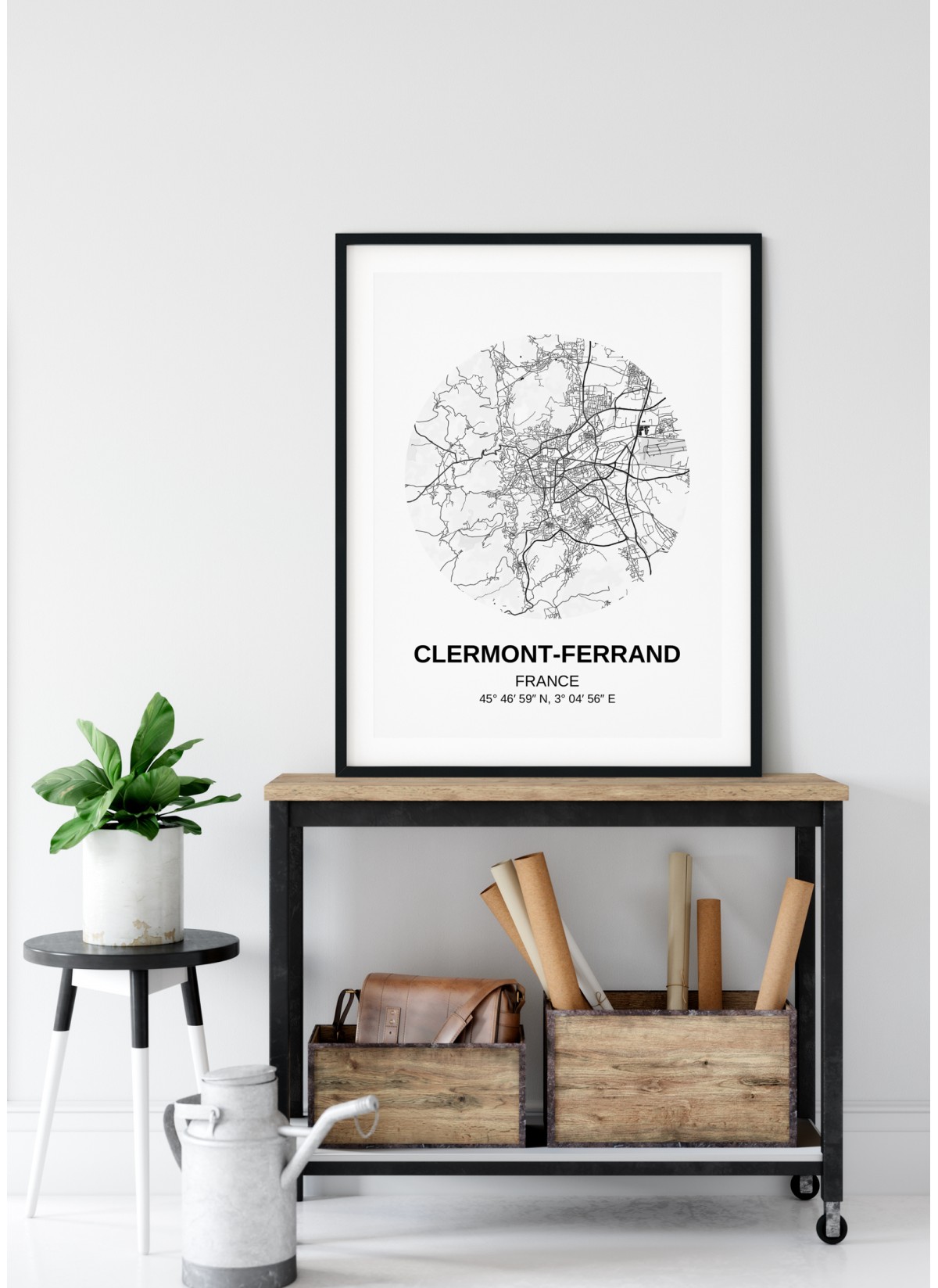 Affiche Carte Clermont-Ferrand