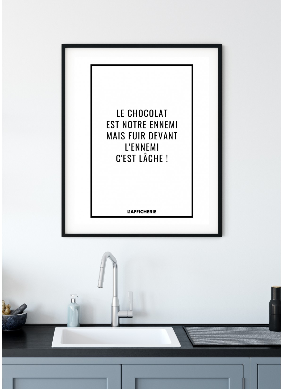 Affiche "Le chocolat est notre ennemi..."