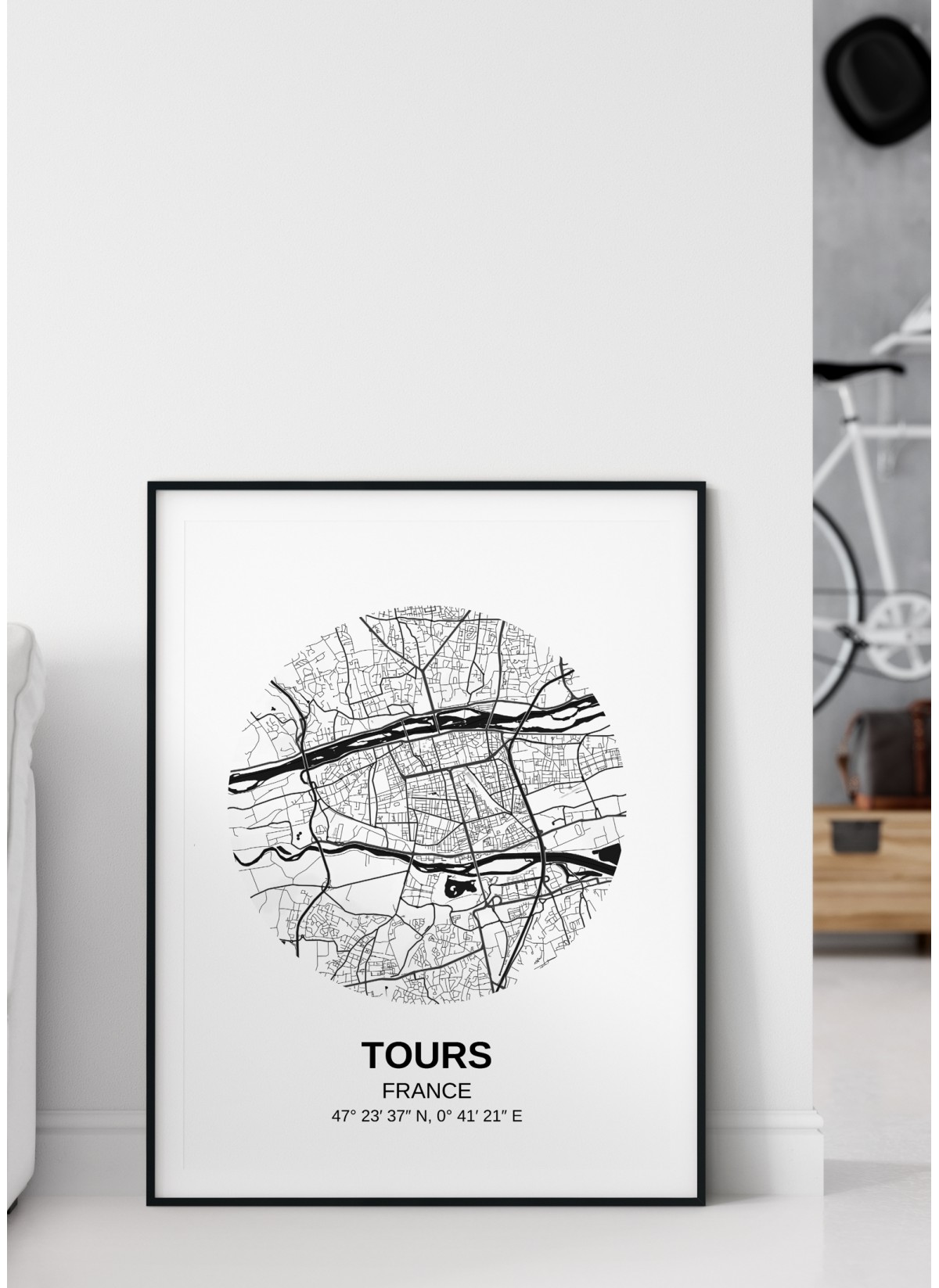 Affiche Carte Tours