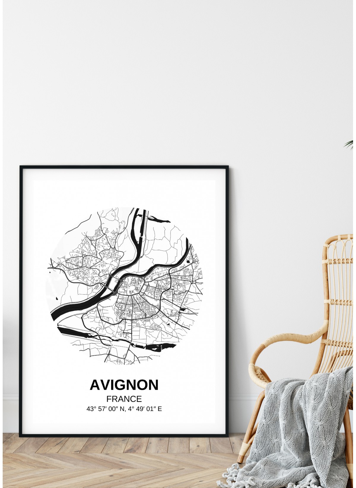Affiche Carte Avignon