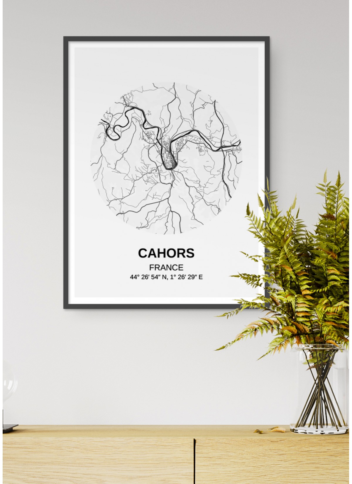Affiche Carte Cahors