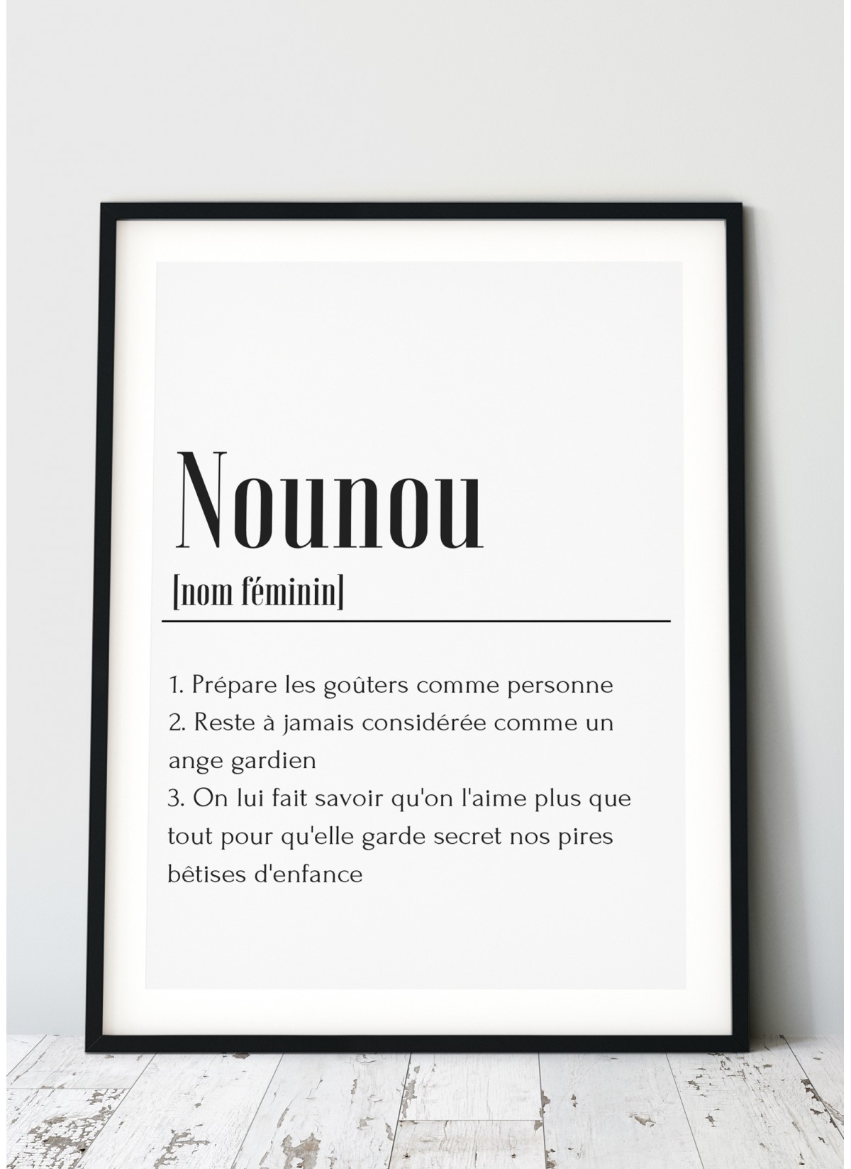 Affiche définition Nounou