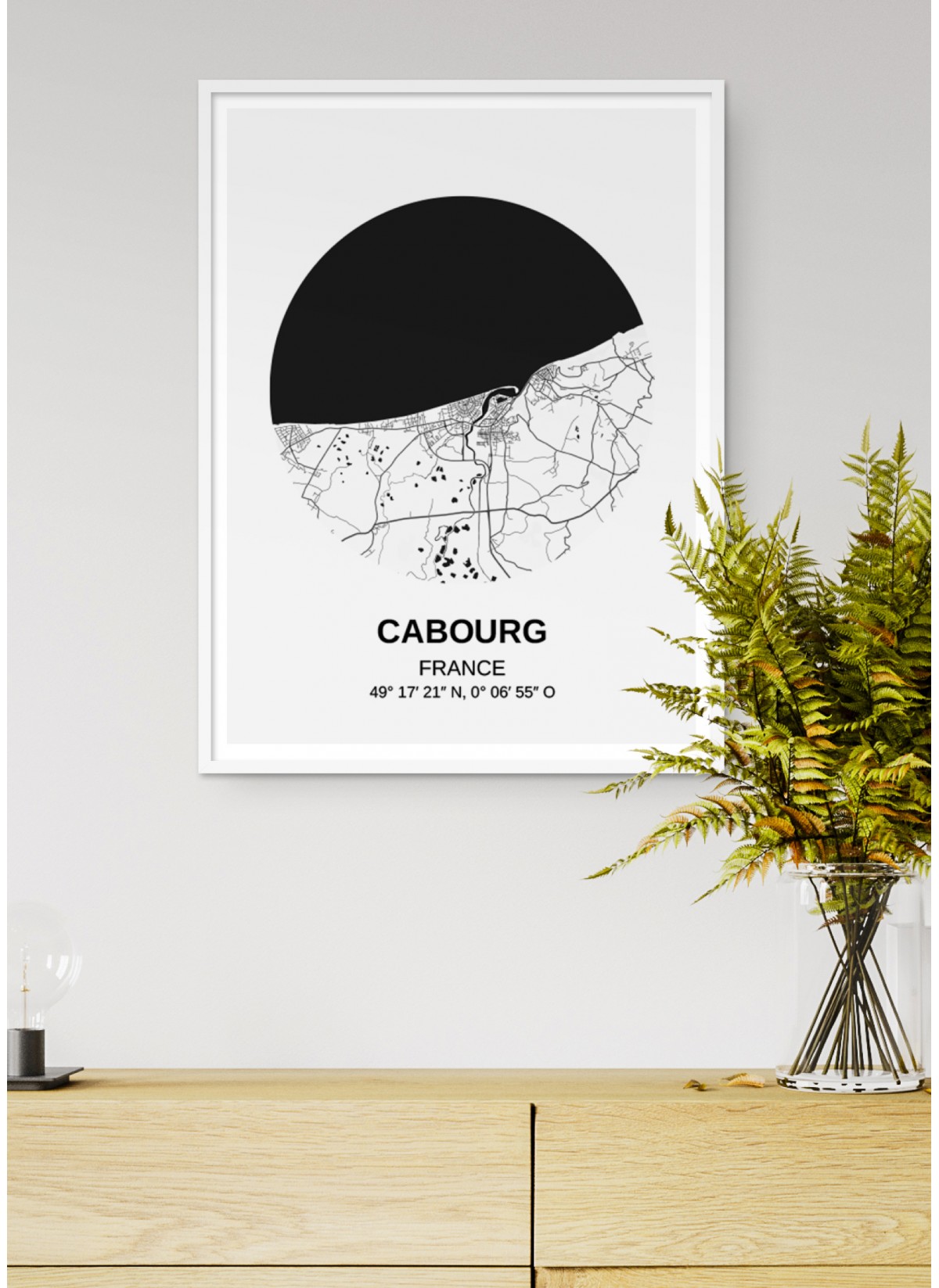 Affiche Carte Cabourg