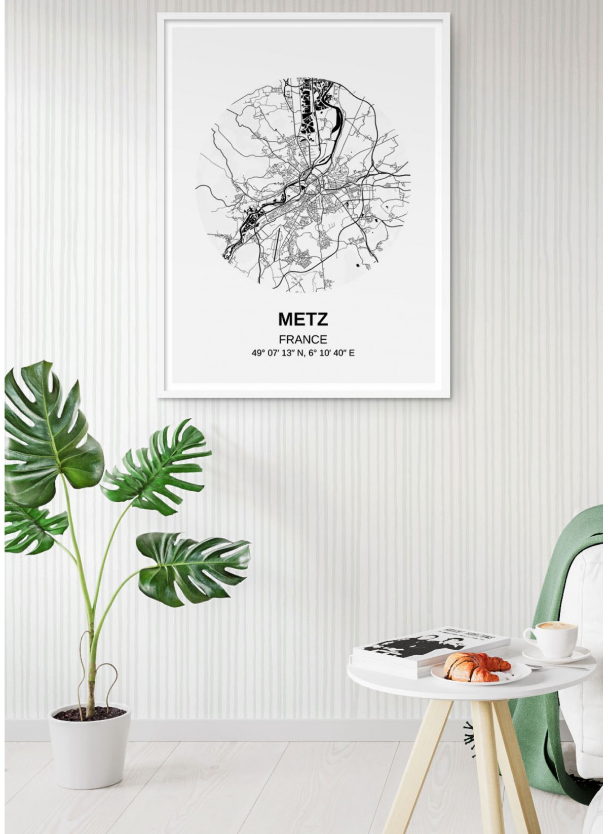 Affiche Carte Metz