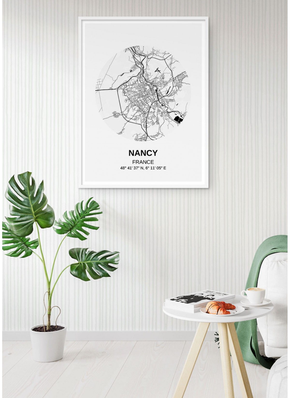 Affiche Carte Nancy