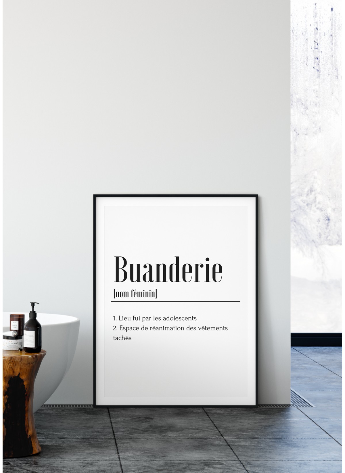 Affiche définition Buanderie