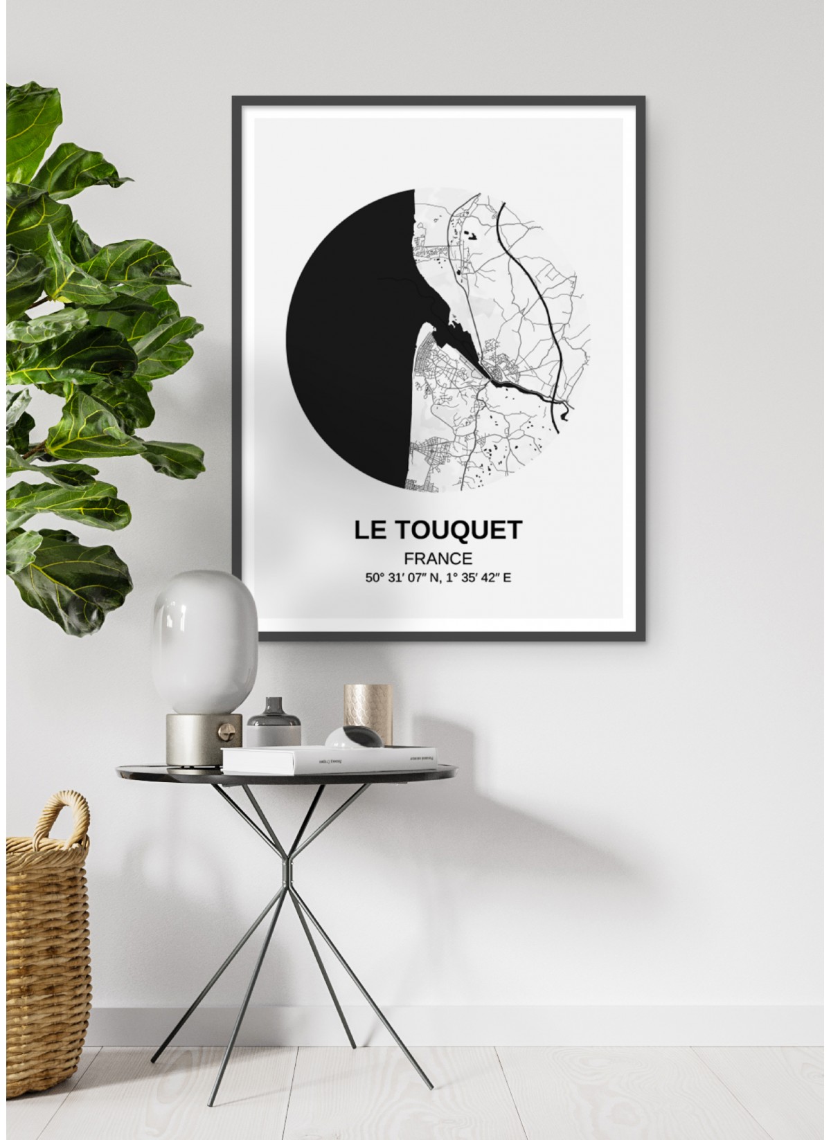Affiche Carte Le Touquet