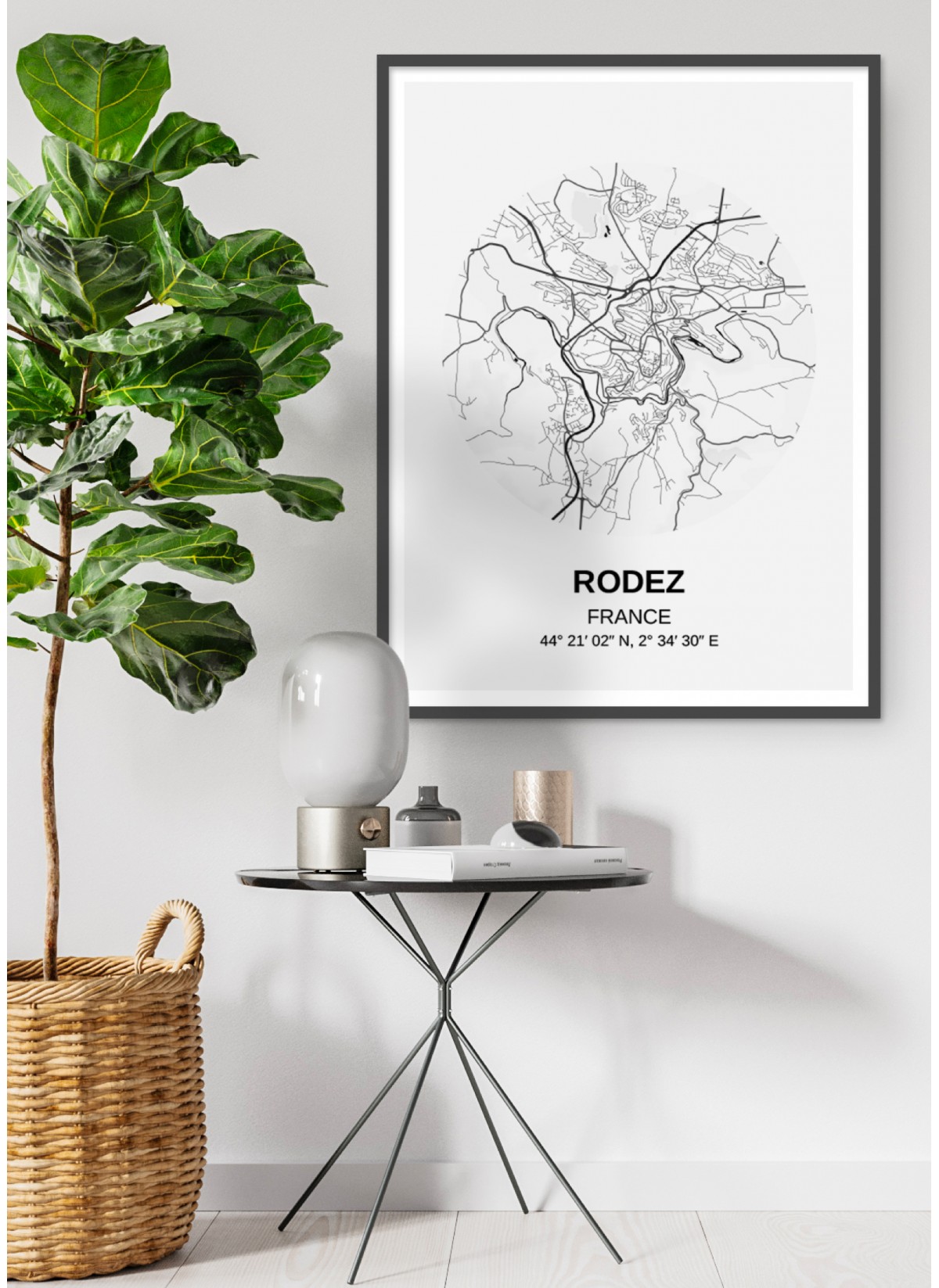 Affiche Carte Rodez