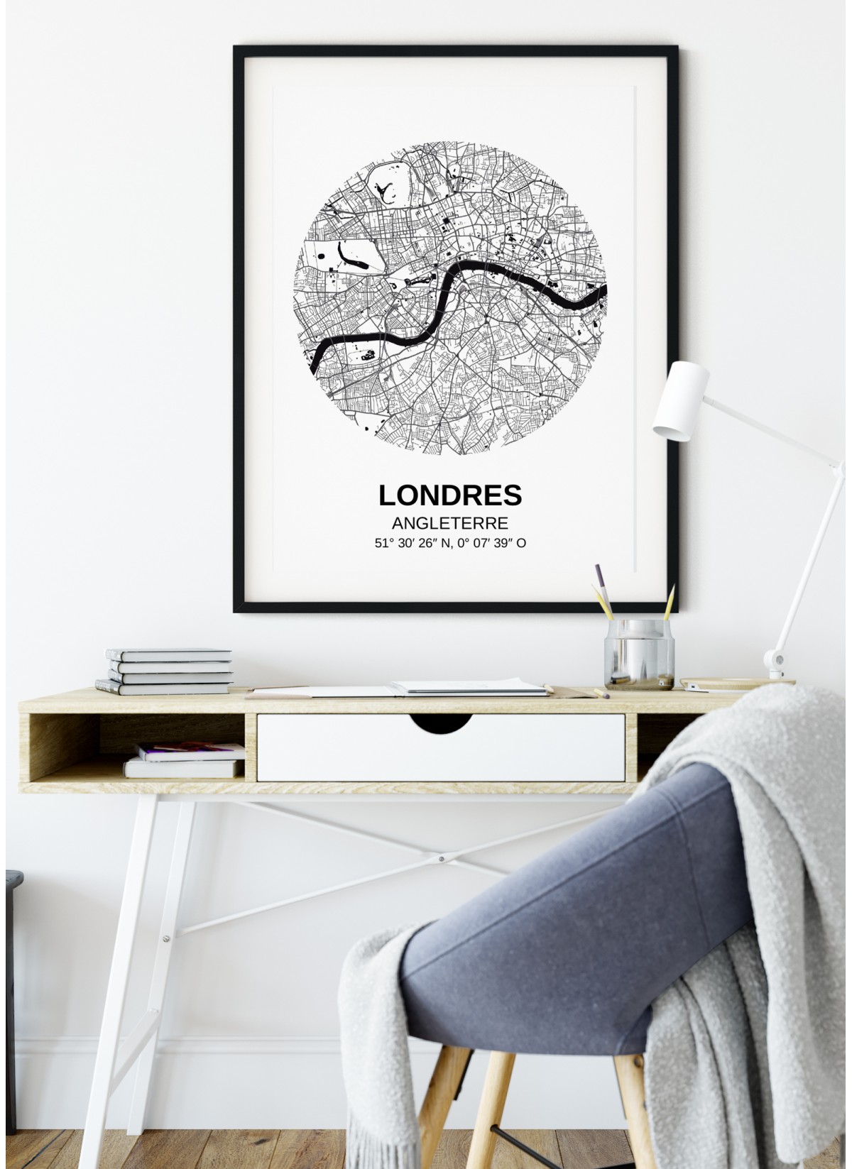 Affiche Carte Londres