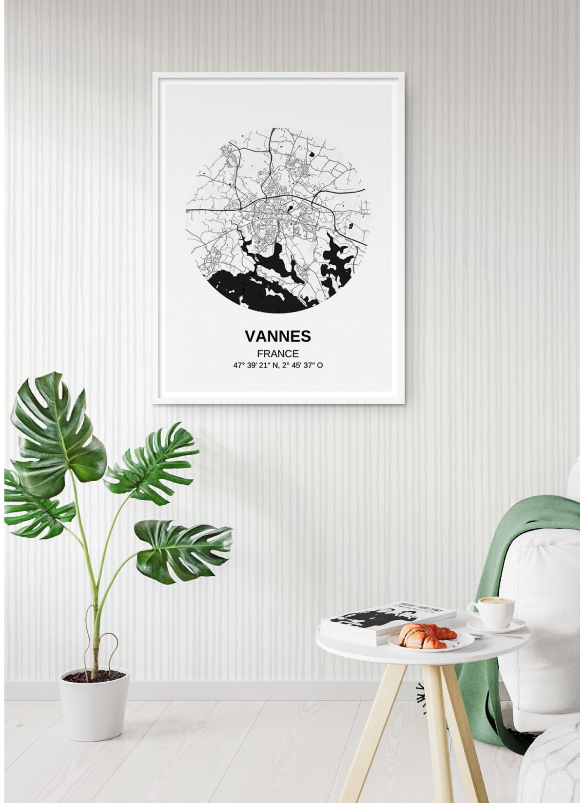 Affiche Carte Vannes