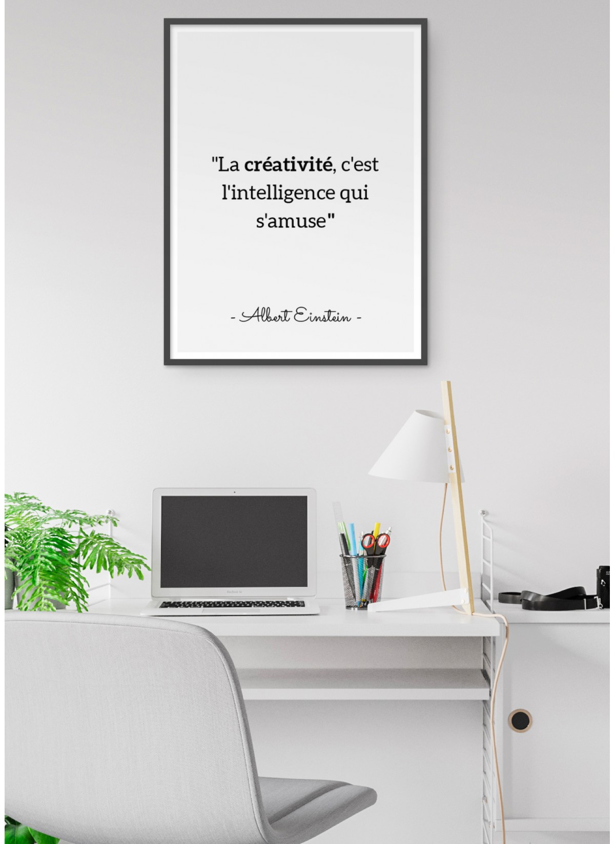 Affiche Einstein "La créativité..."