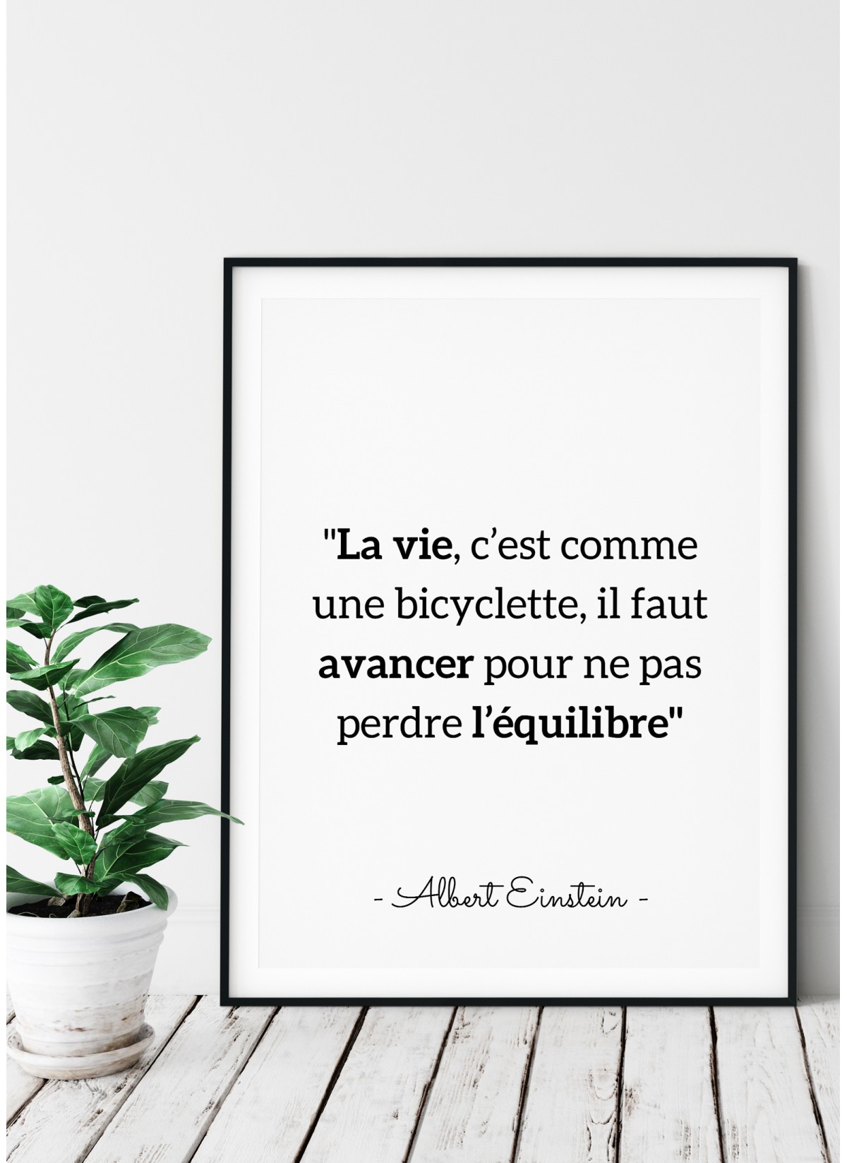 Affiche Einstein "La vie, c'est comme..."