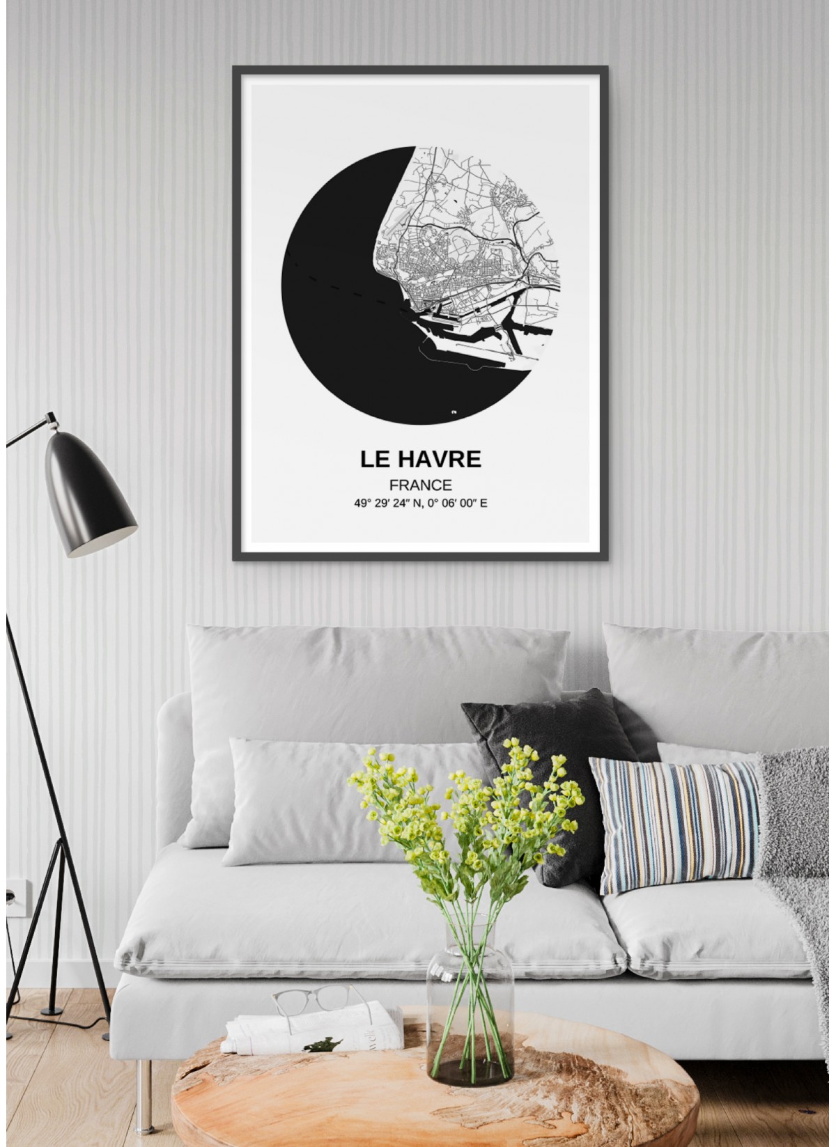 Affiche Carte Le Havre