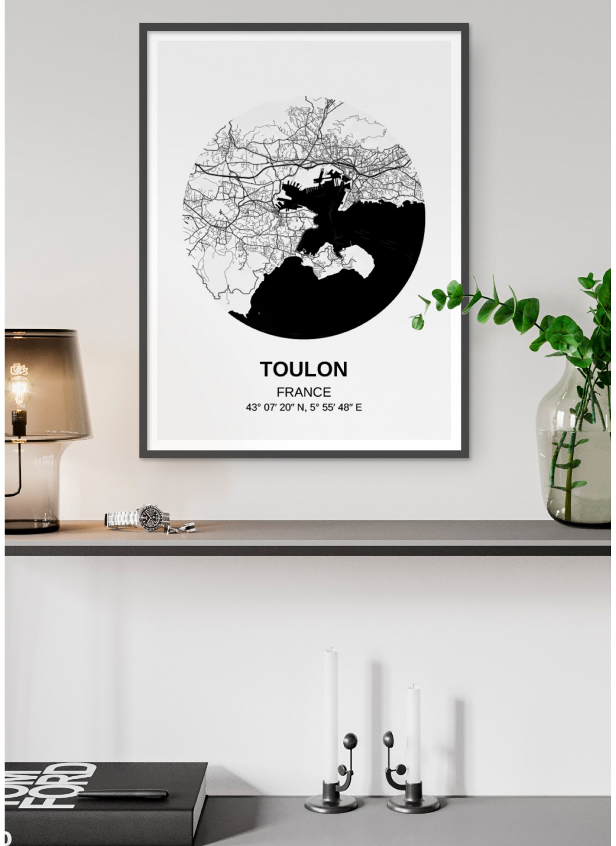 Affiche Carte Toulon