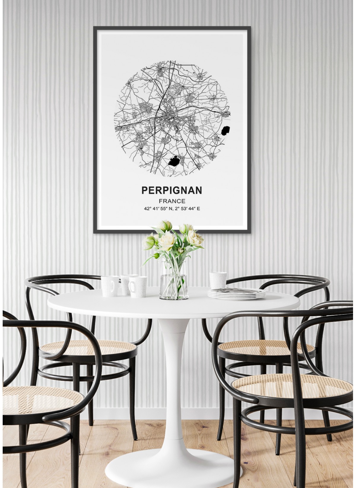 Affiche Carte Perpignan