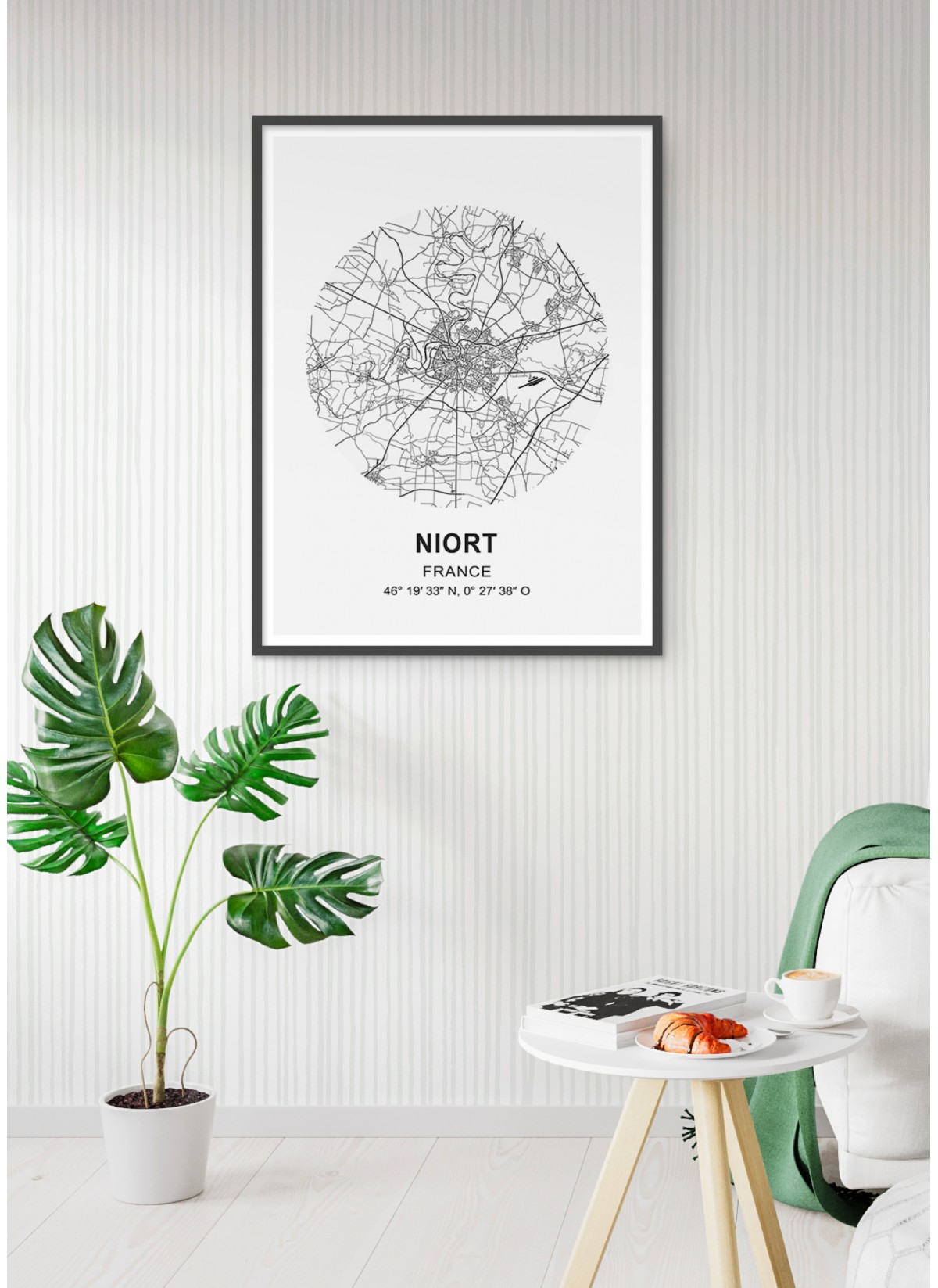 Affiche Carte Niort