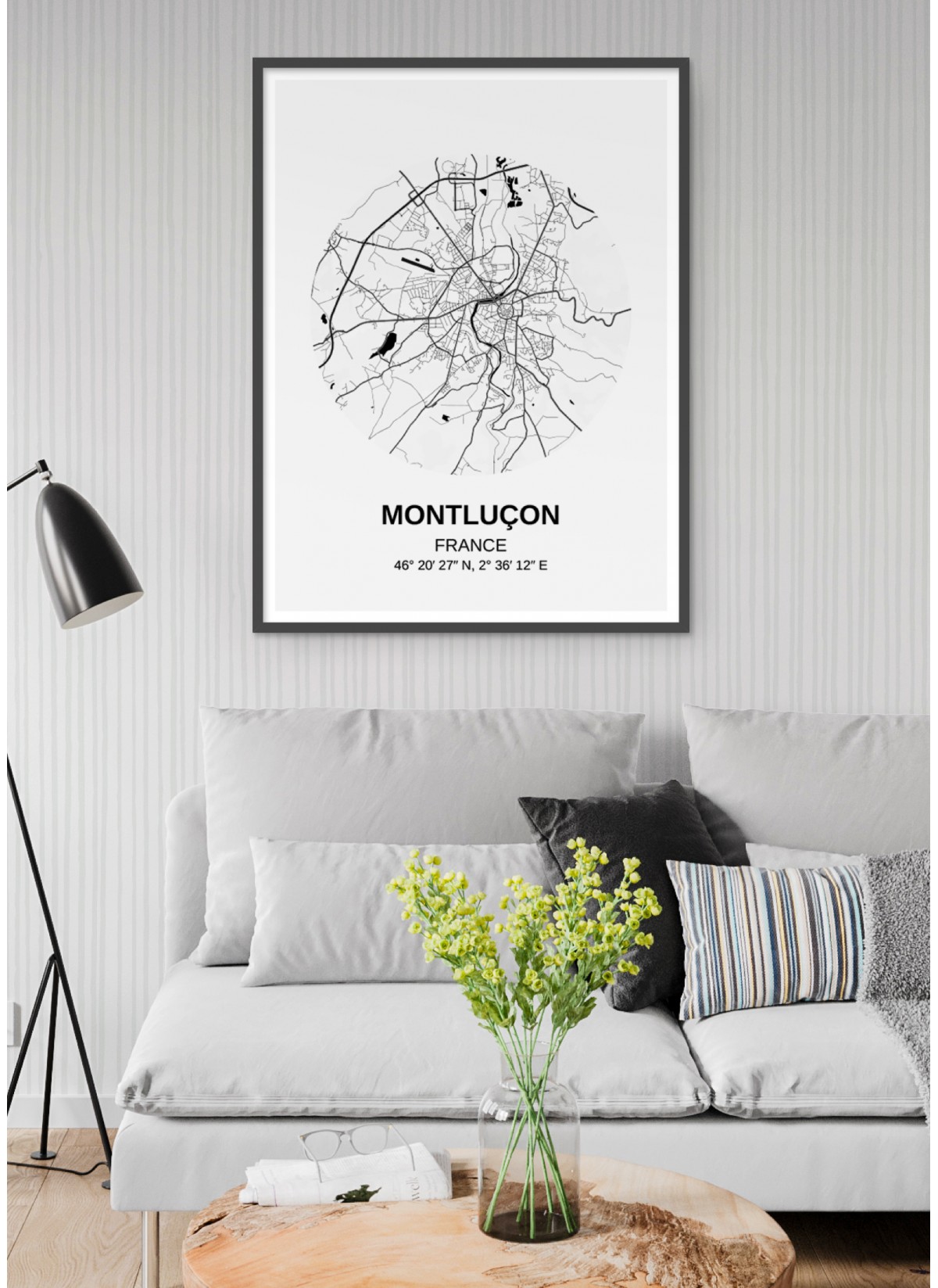 Affiche Carte Montluçon