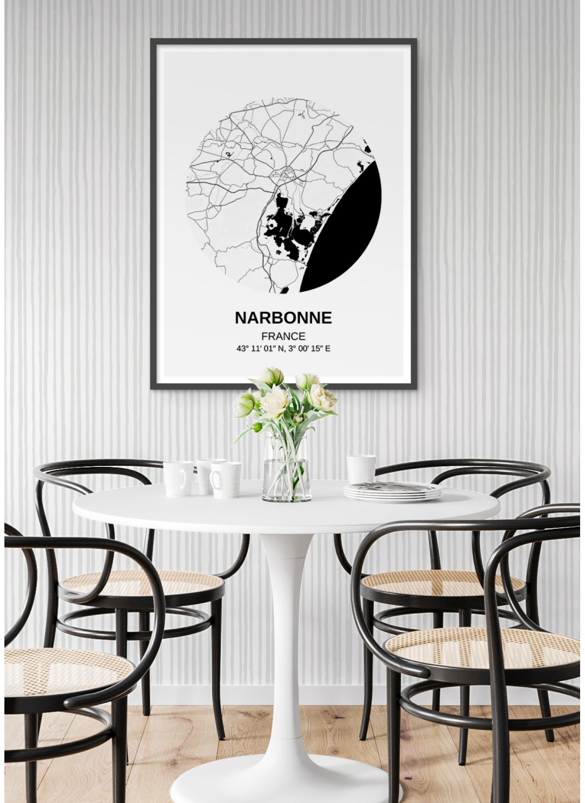 Affiche Carte Narbonne
