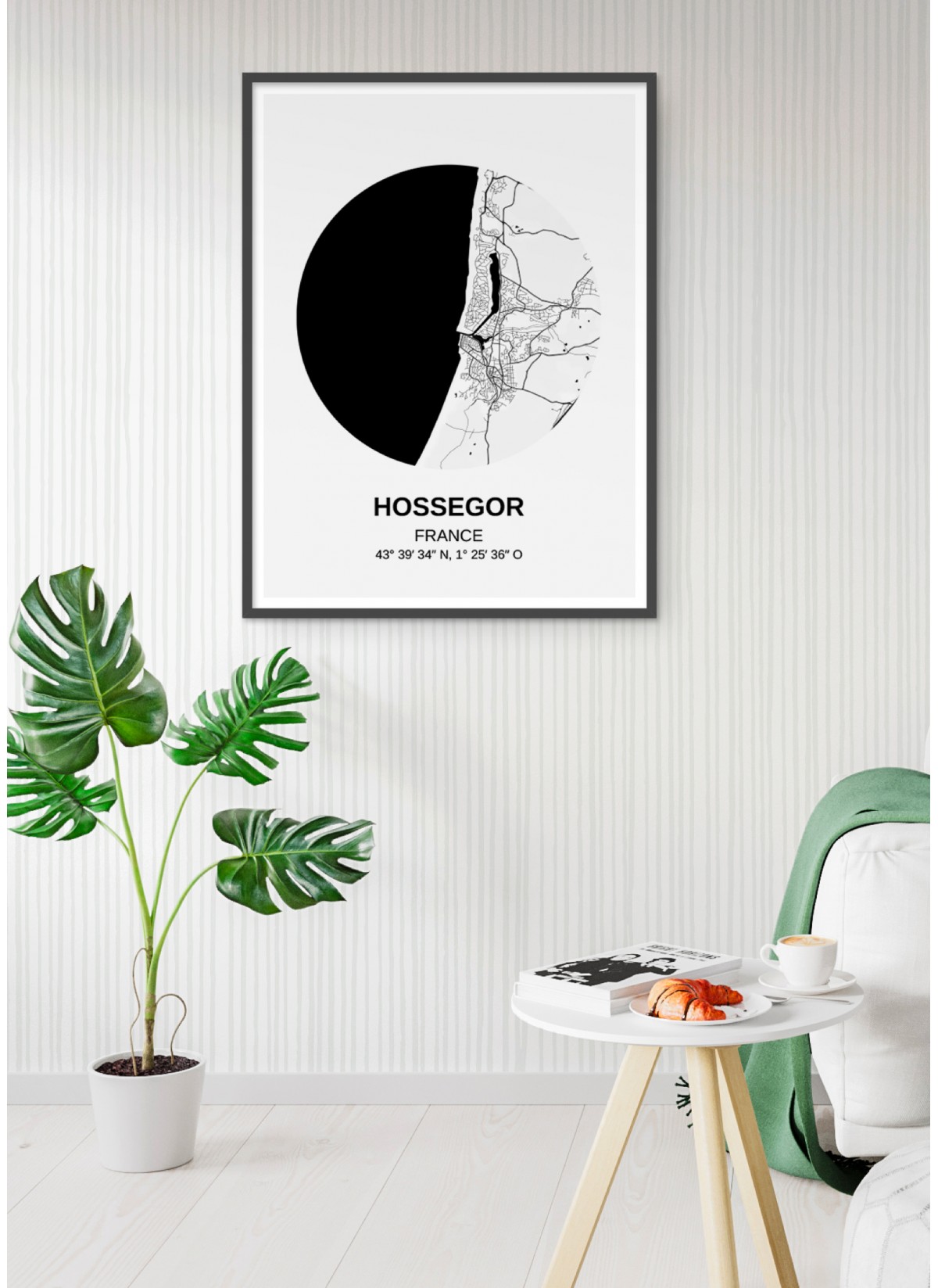 Affiche Carte Hossegor