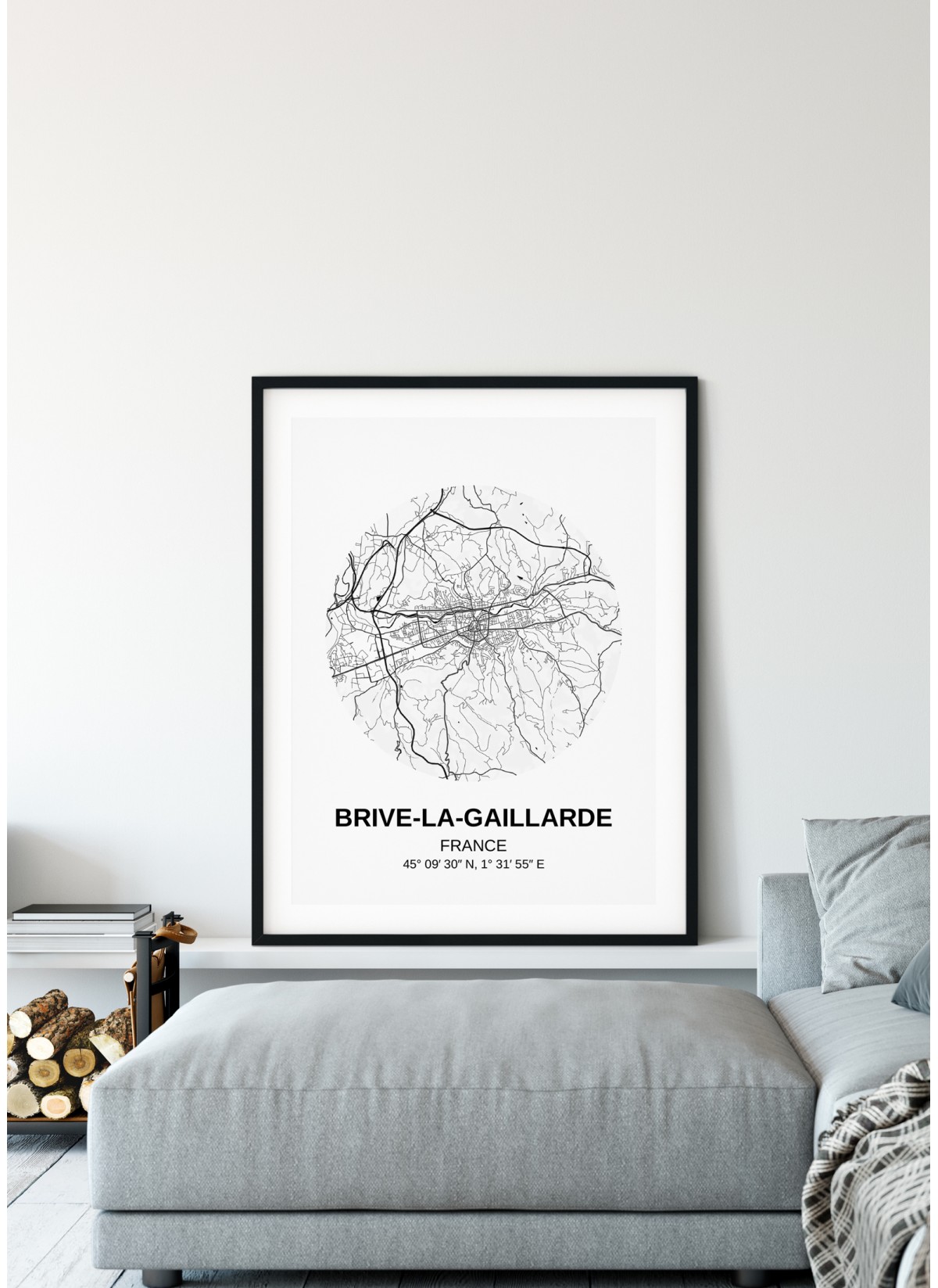 Affiche Carte Brive-la-Gaillarde