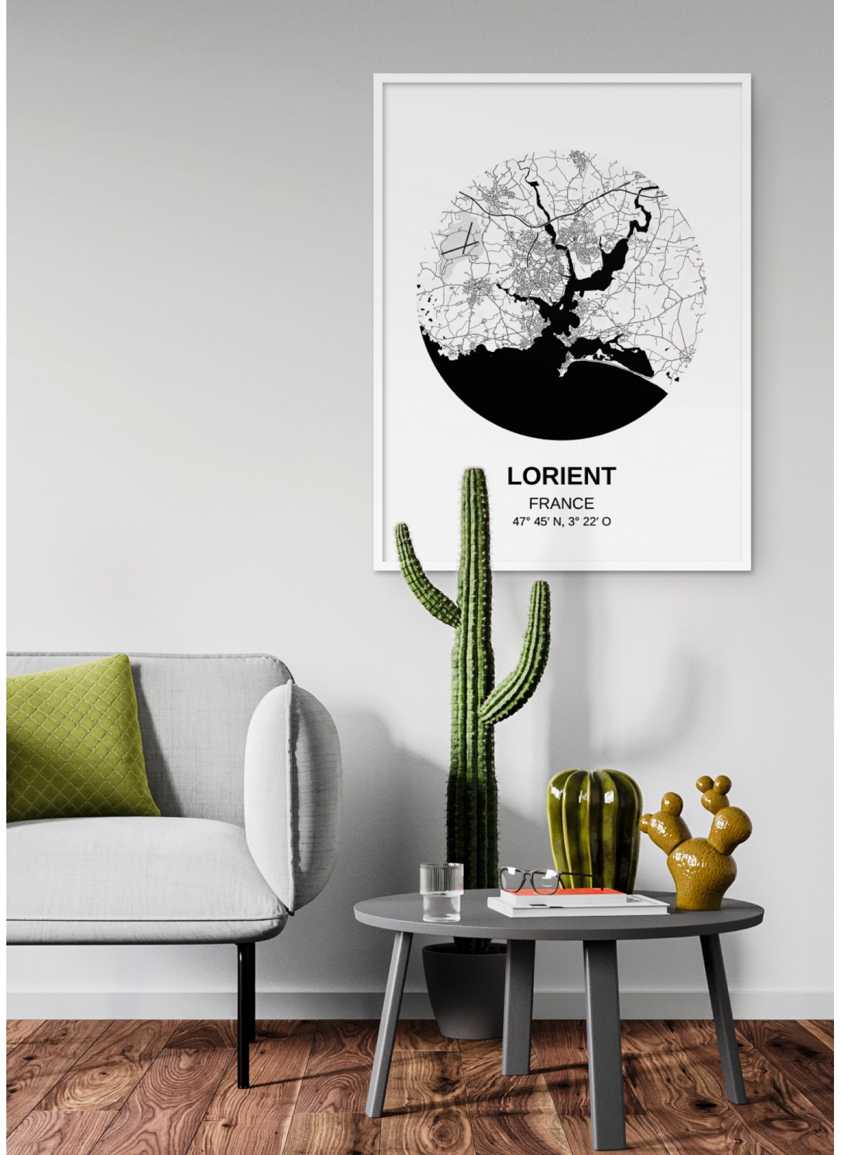 Affiche Carte Lorient