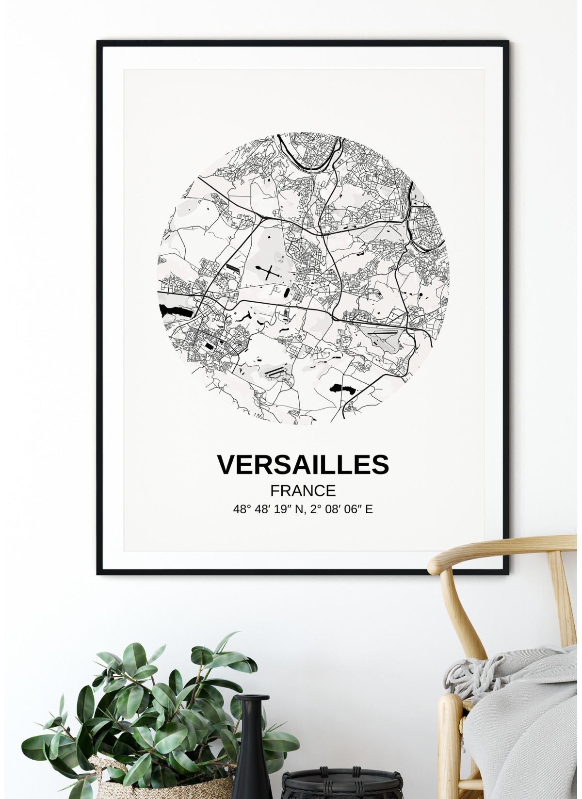 Affiche Carte Versailles