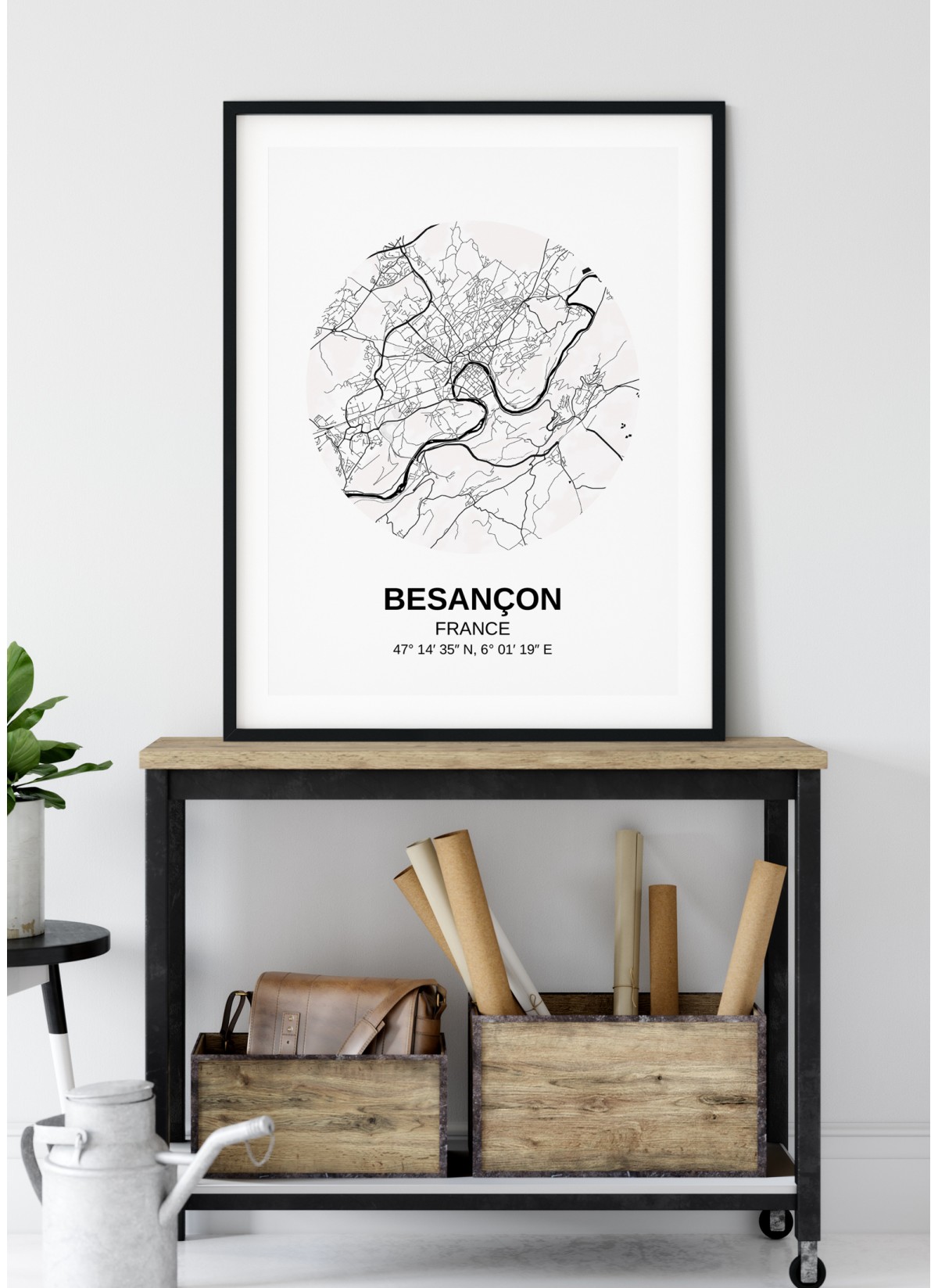 Affiche Carte Besançon