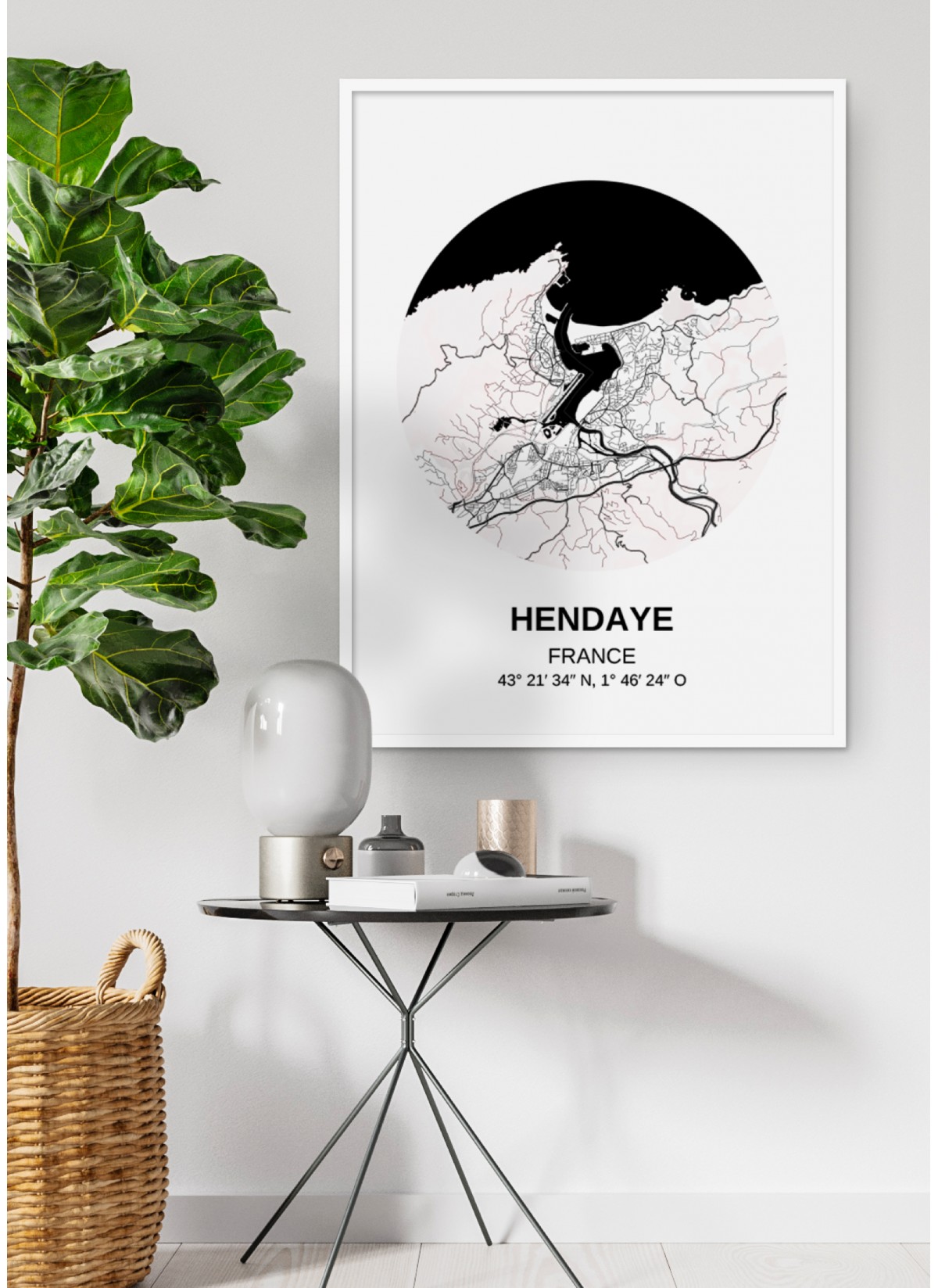 Affiche Carte Hendaye