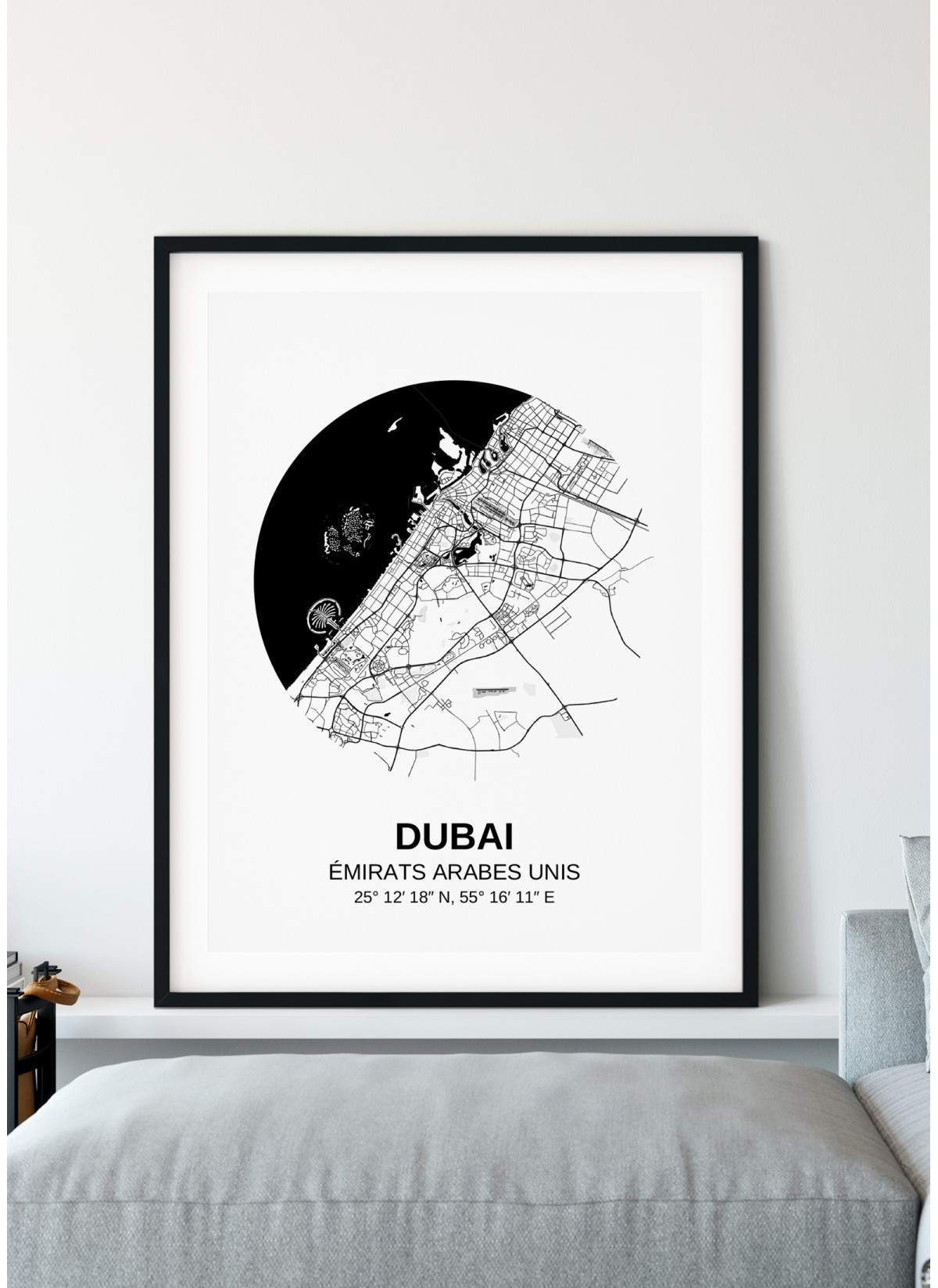 Affiche Carte Dubai