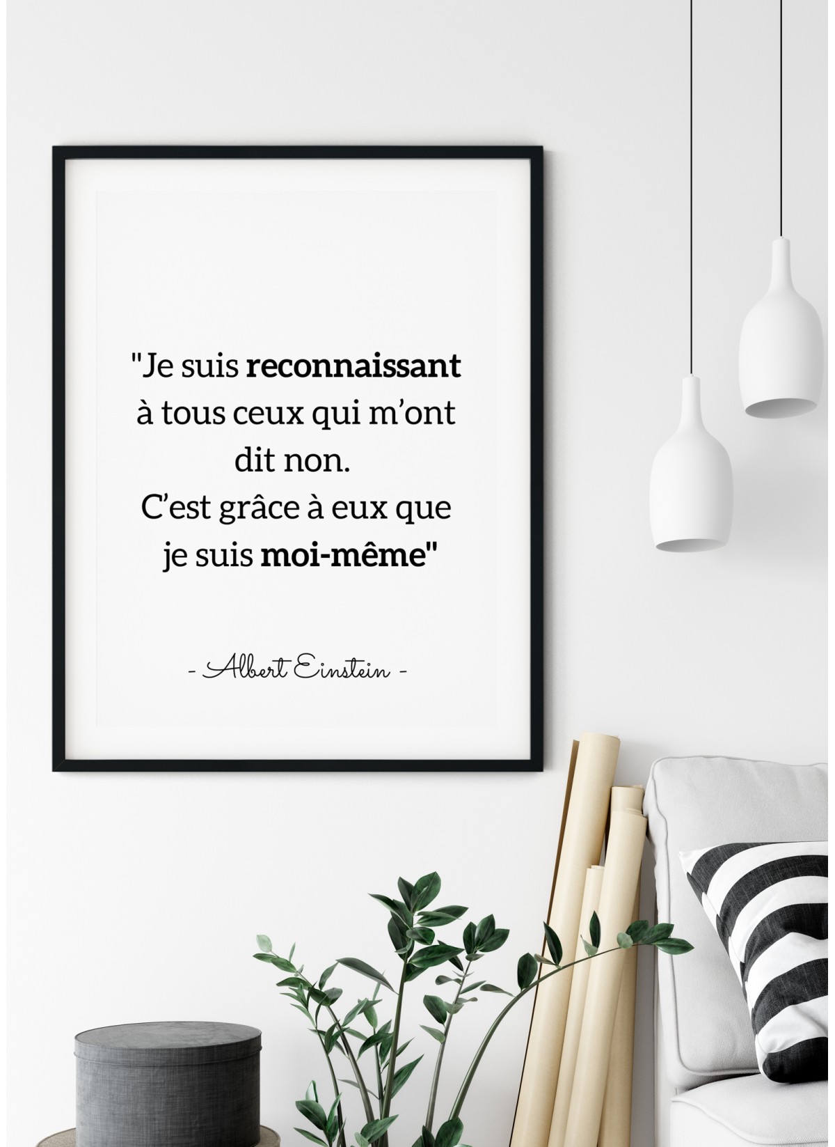 Poster Einstein "Je suis reconnaissant à tous..."