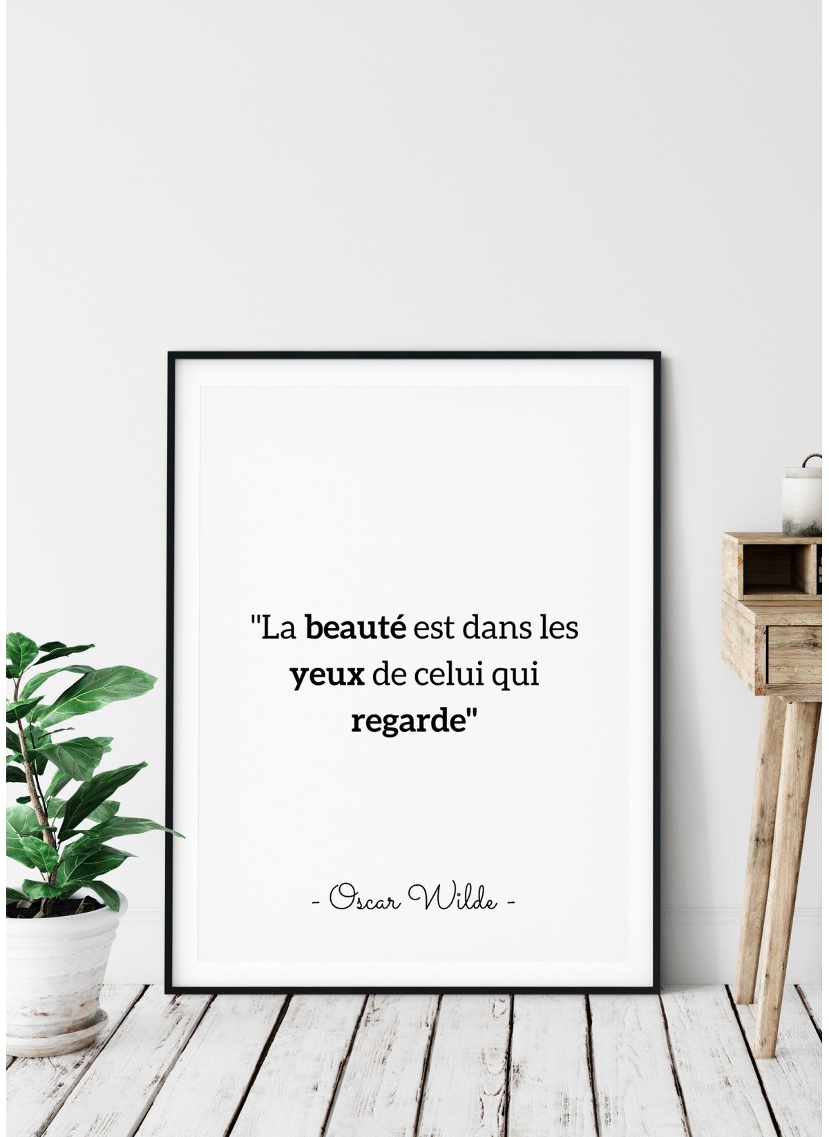 Affiche Oscar Wilde "La beauté est dans les yeux..."