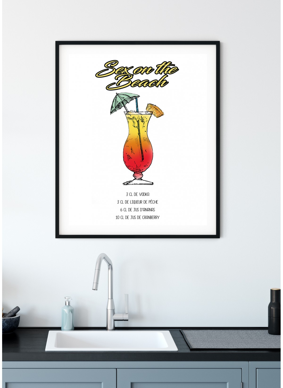 Affiche Cocktail Sex on the beach