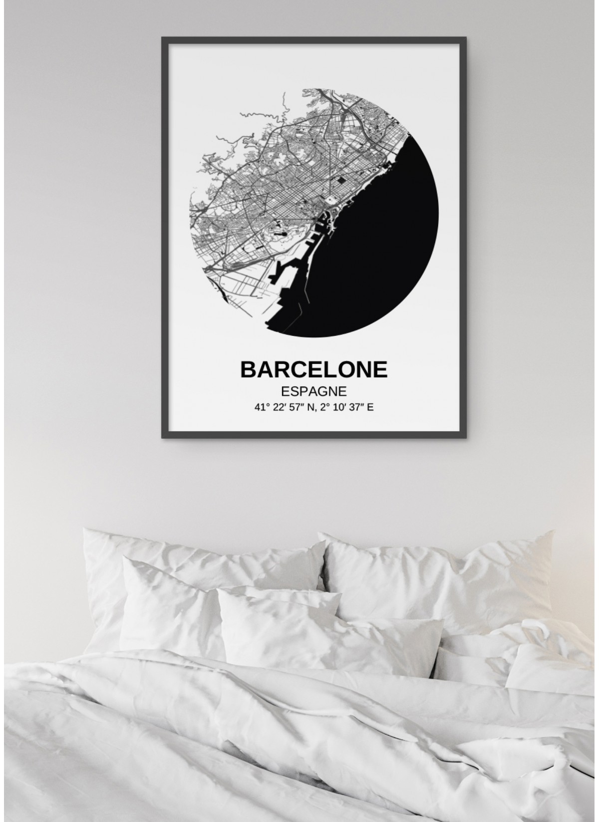Affiche Carte Barcelone
