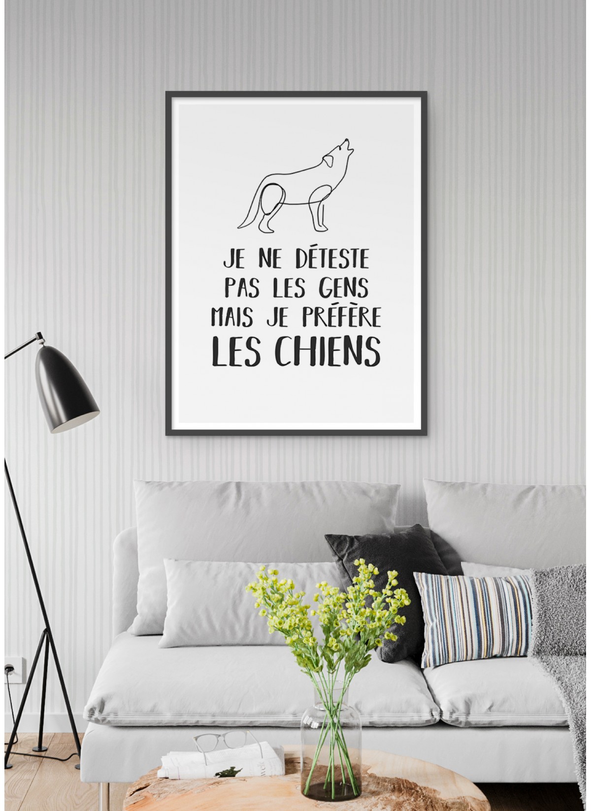 Affiche "Je préfère les chiens..."