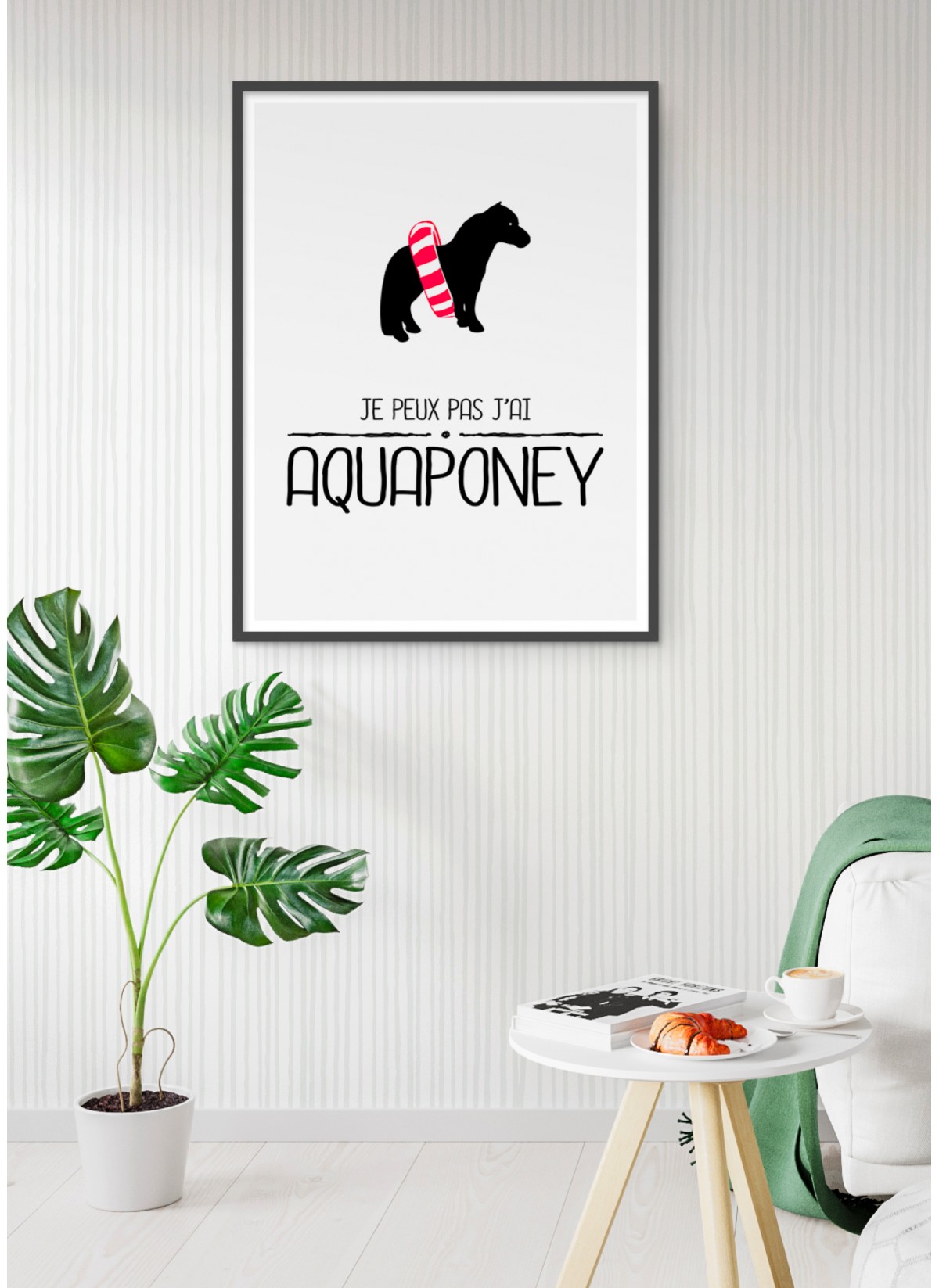Affiche "Je peux pas j'ai aquaponey"