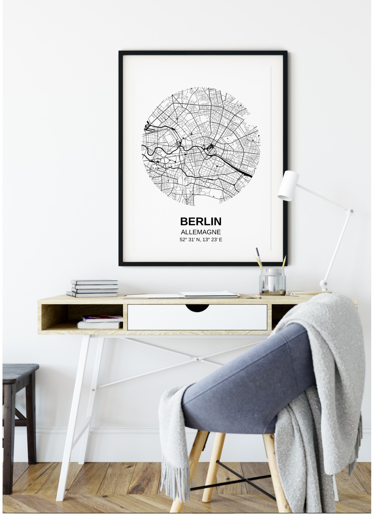 Poster Carte Berlin