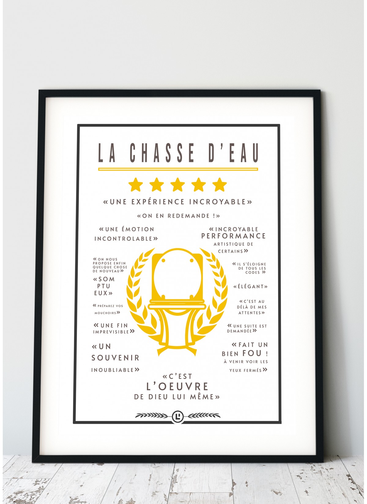 Affiche Toilettes : "La Chassse d'Eau"
