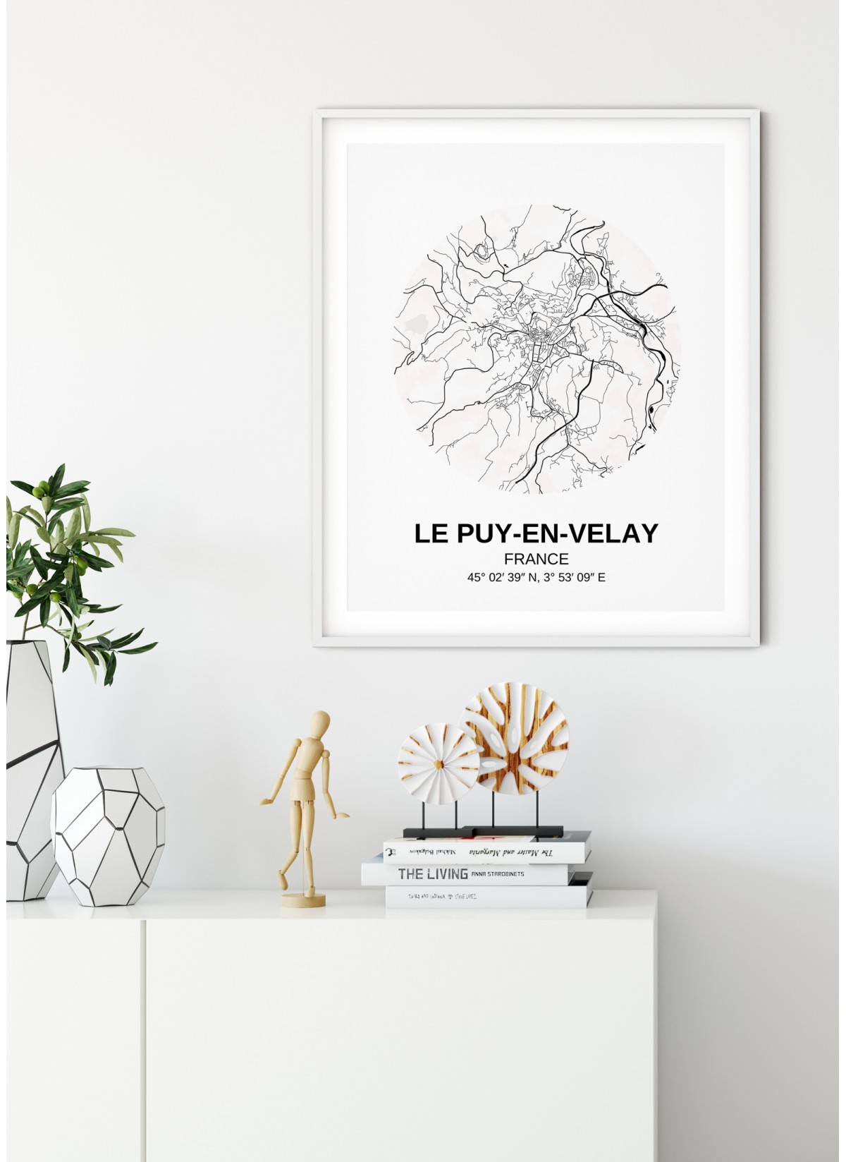 Affiche Carte Le Puy-en-Velay