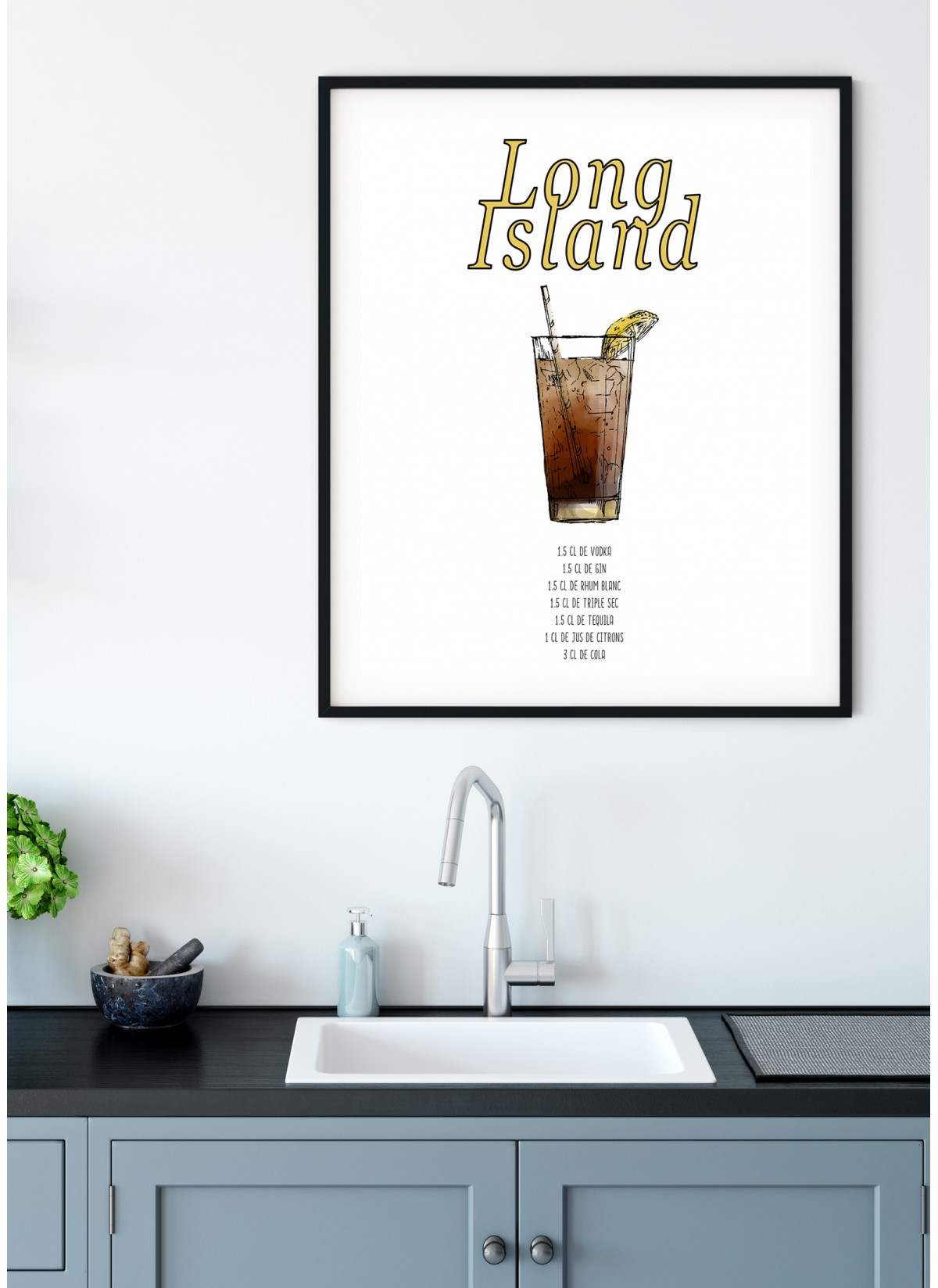 Affiche Cocktail Long Island