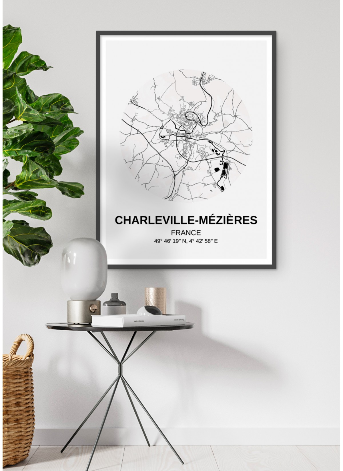 Affiche Carte Charleville-Mézières