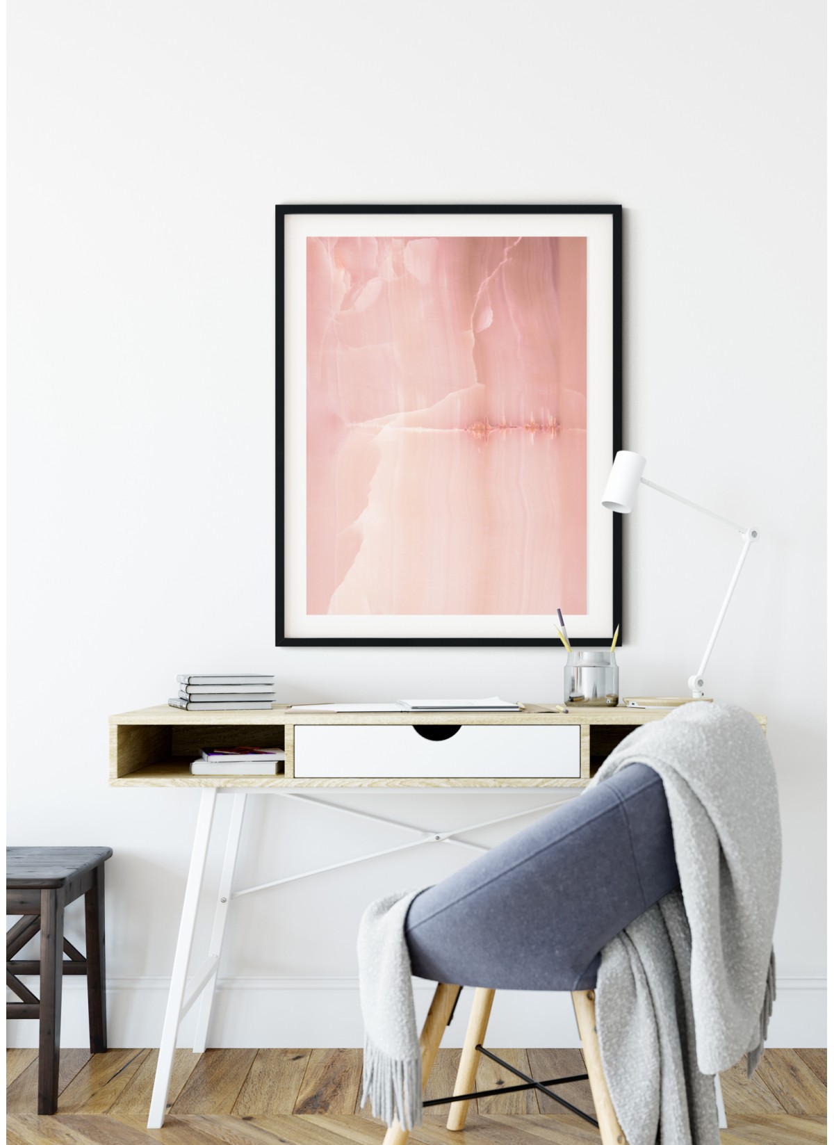 Affiche Marbre Rose